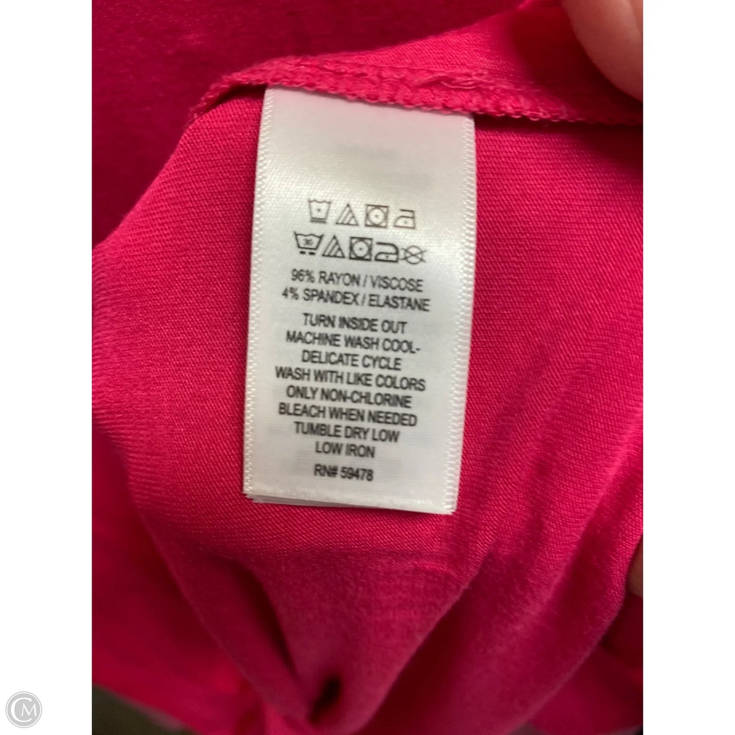 Top Short Sleeve By Tahari By Arthur Levine In Pink, Size: M