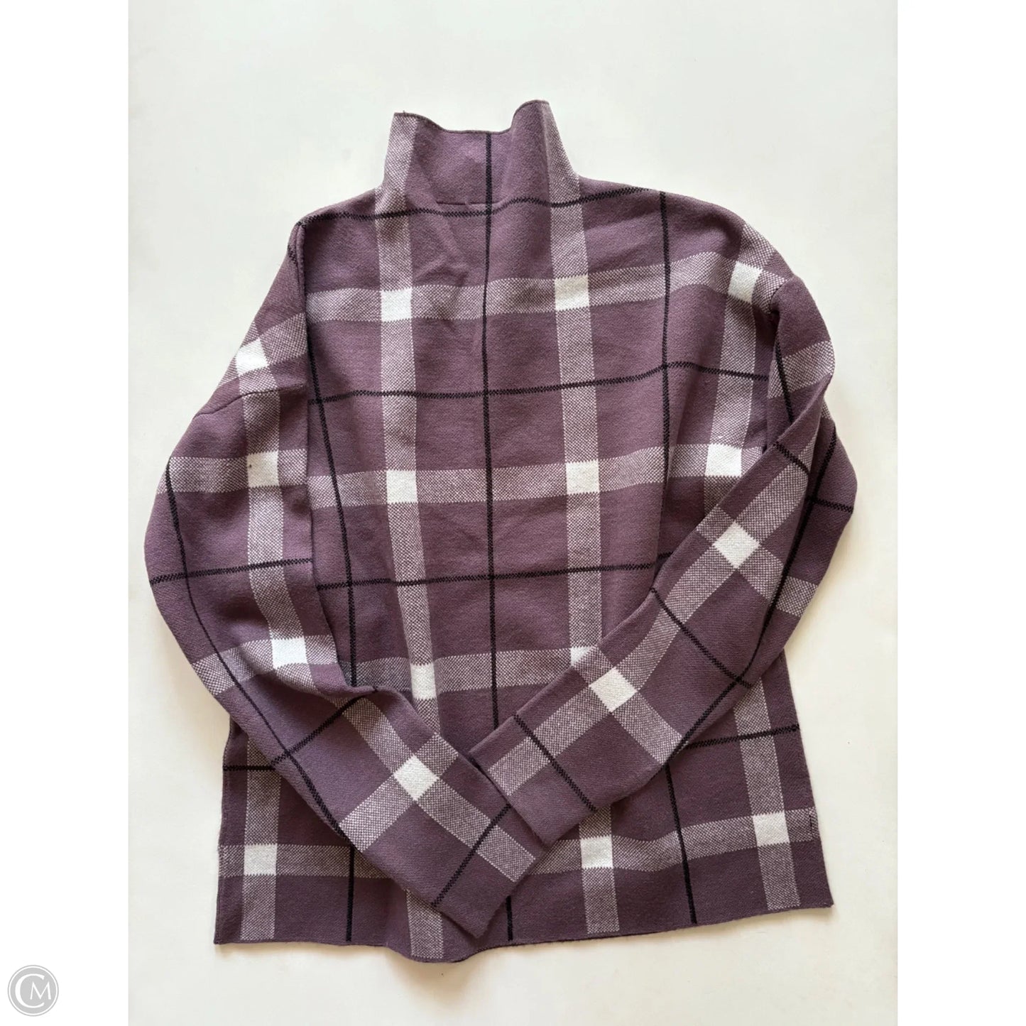 Sweater By Jones New York In Plaid Pattern, Size: S
