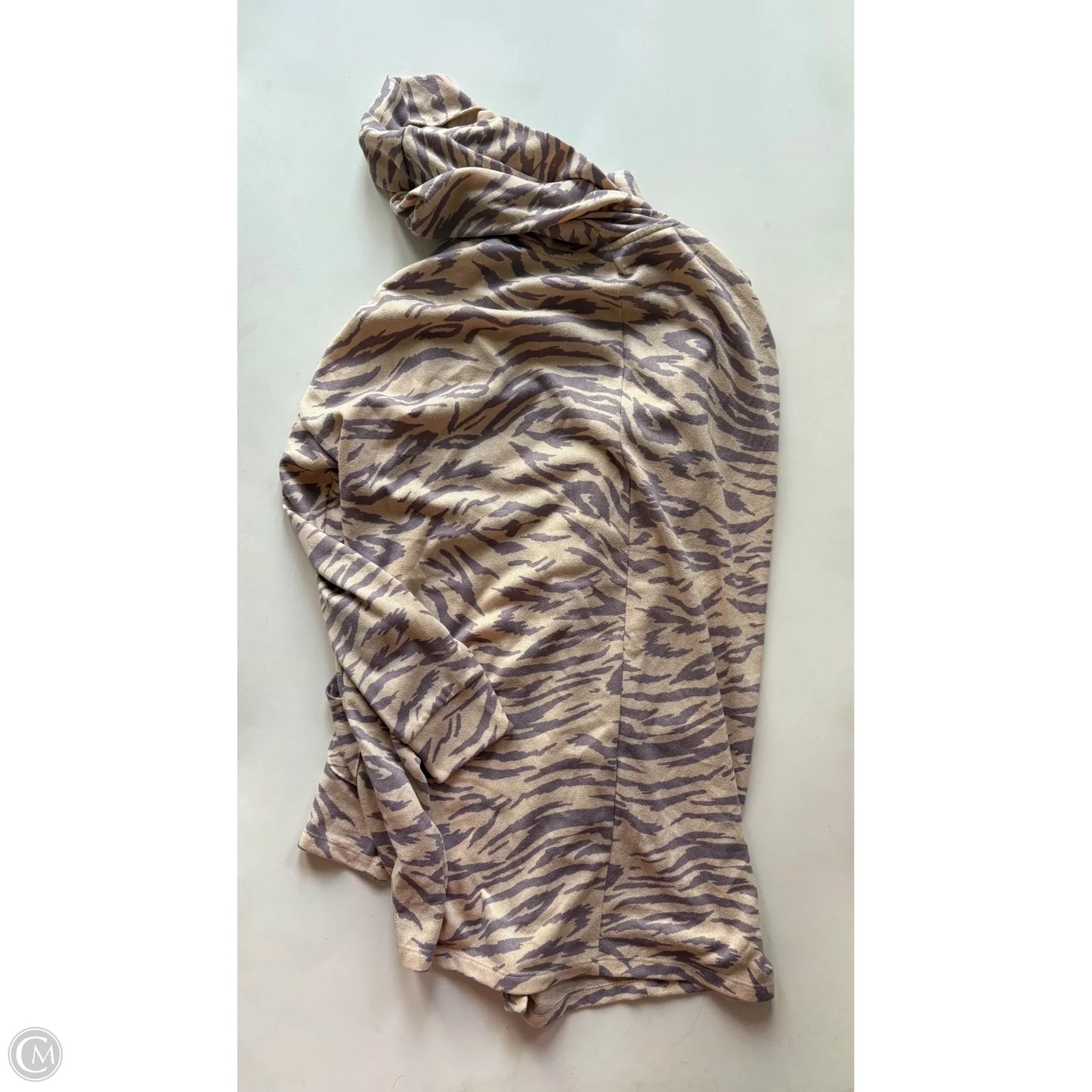 Sweater Cardigan By Cozy In Animal Print, Size: M