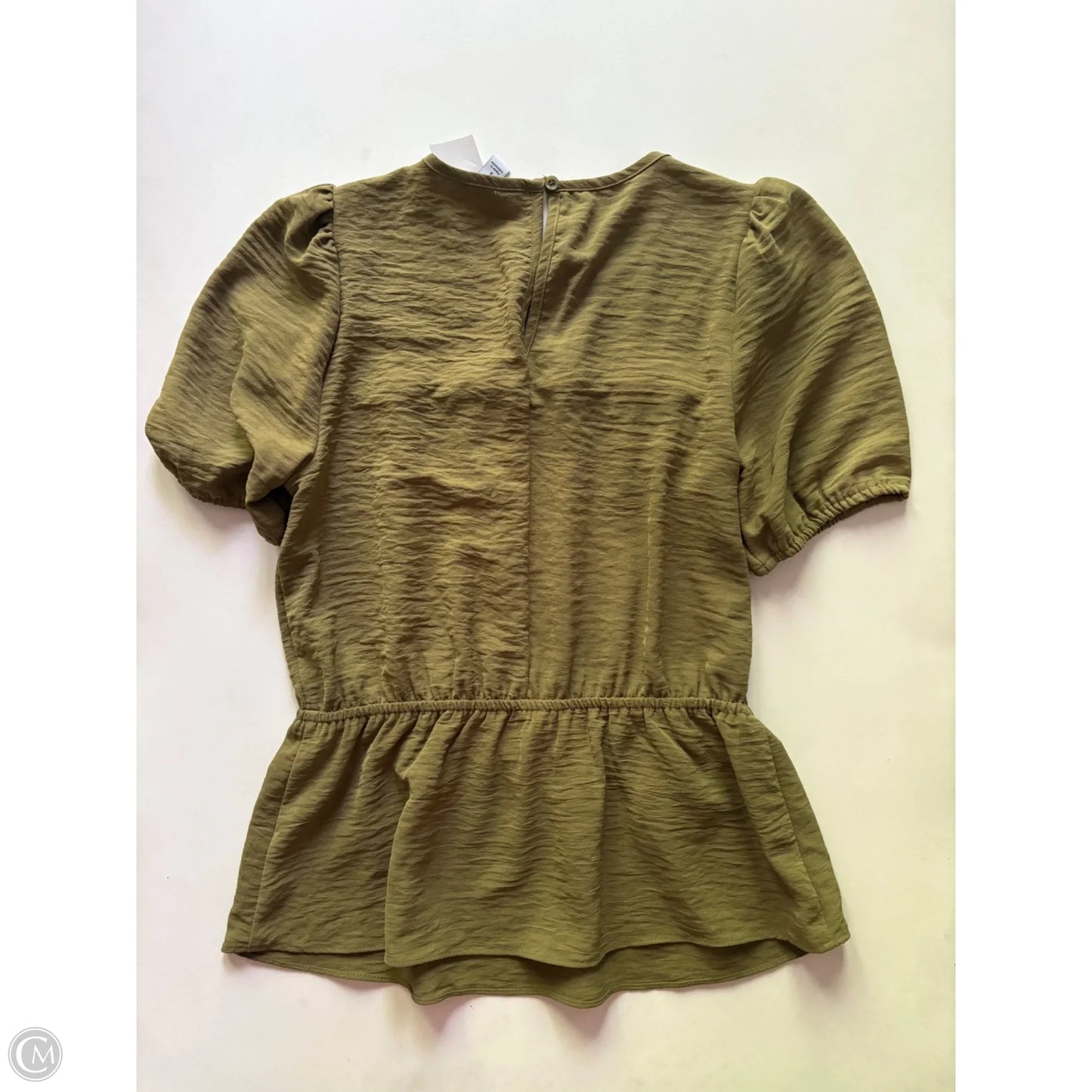 Blouse Short Sleeve By Nine West Apparel In Green, Size: S