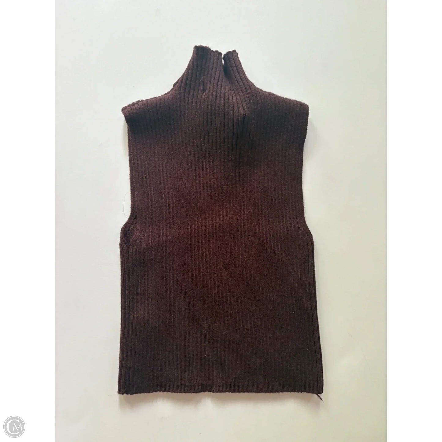 Sweater Short Sleeve By Zara In Brown, Size: M