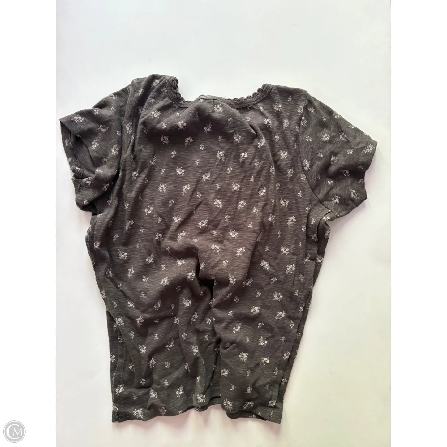 Top Short Sleeve By Lucky Brand In Floral Print, Size: Xl