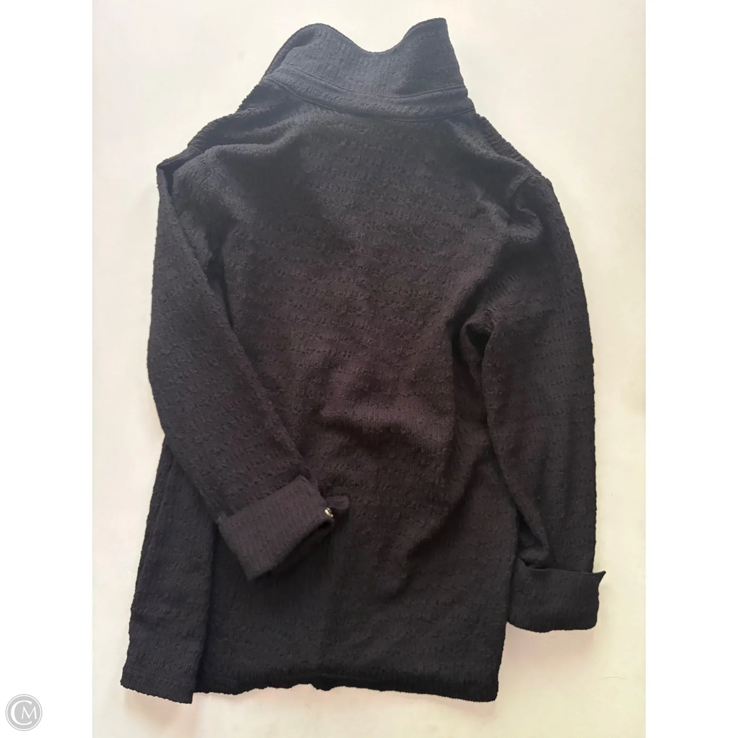 Top Long Sleeve By Anne Klein In Black, Size: S
