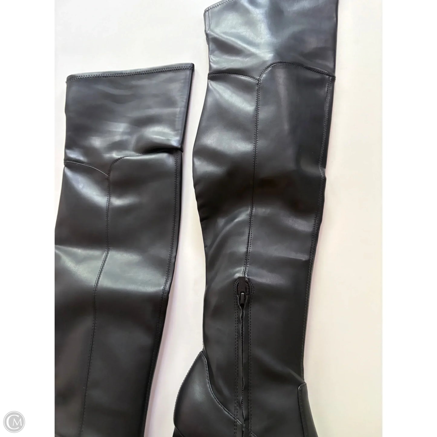 Boots Knee Heels By Calvin Klein In Black, Size: 10