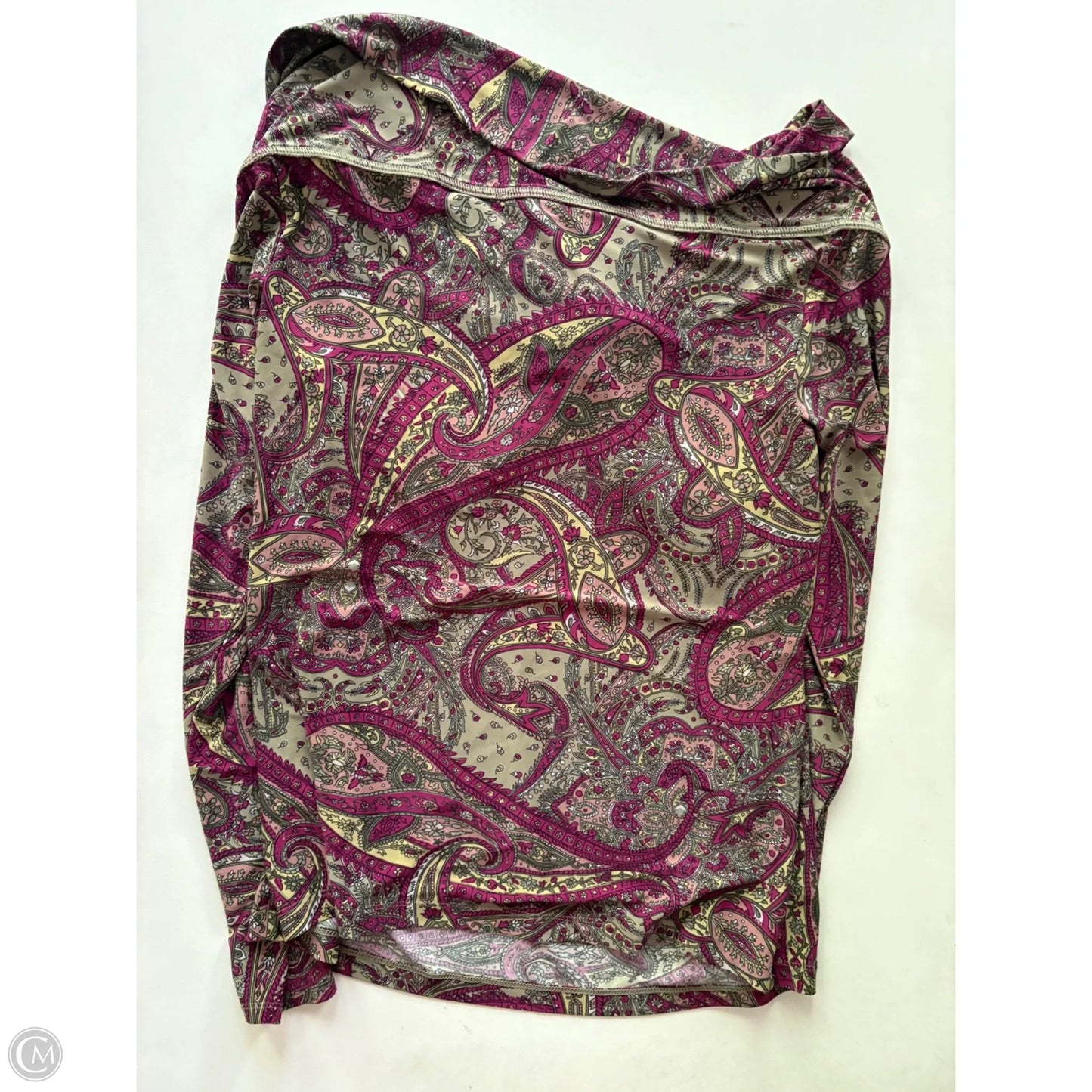 Top Long Sleeve By Lauren By Ralph Lauren In Paisley Print, Size: Xl