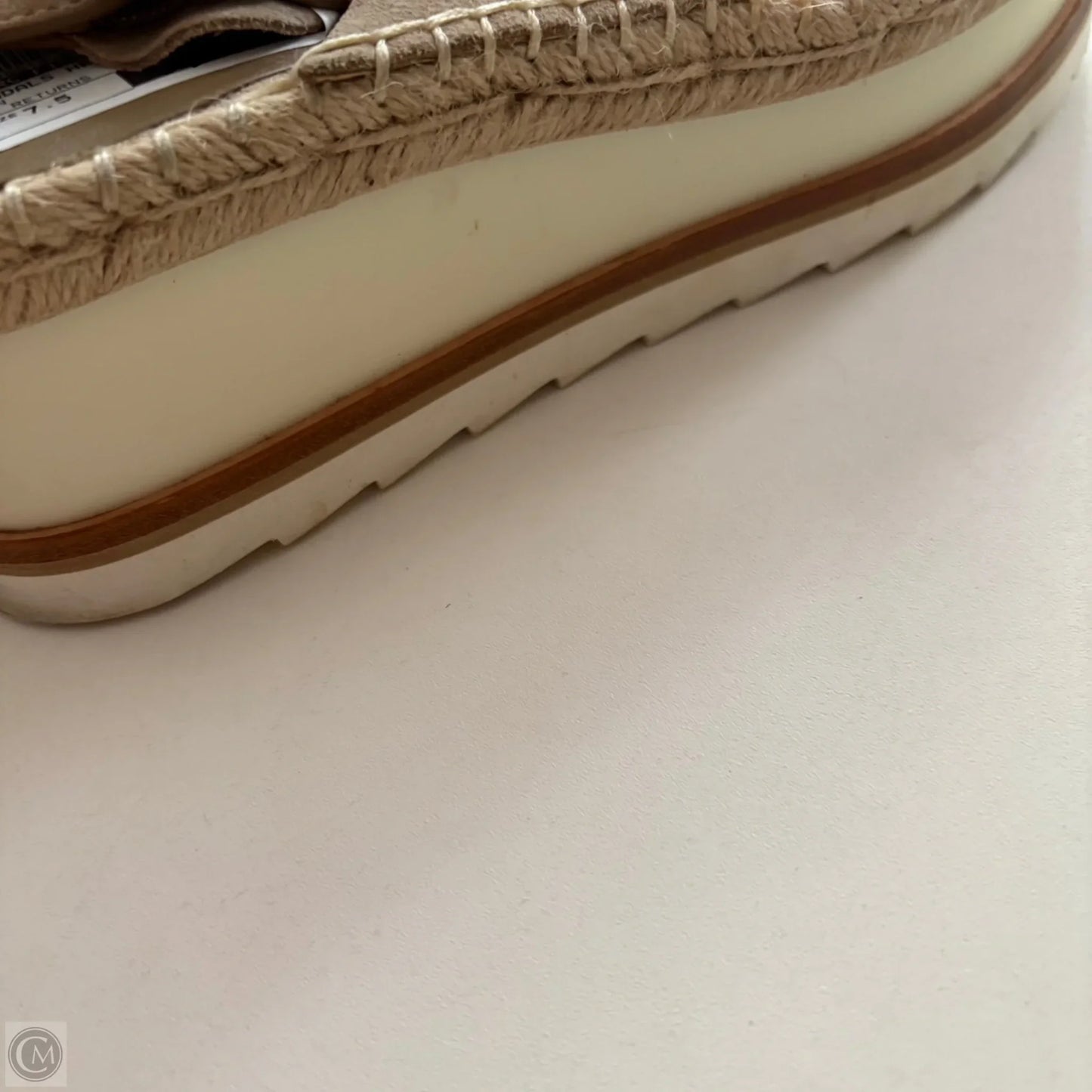 Sandals Heels Block By Marc Fisher In Tan, Size: 7.5