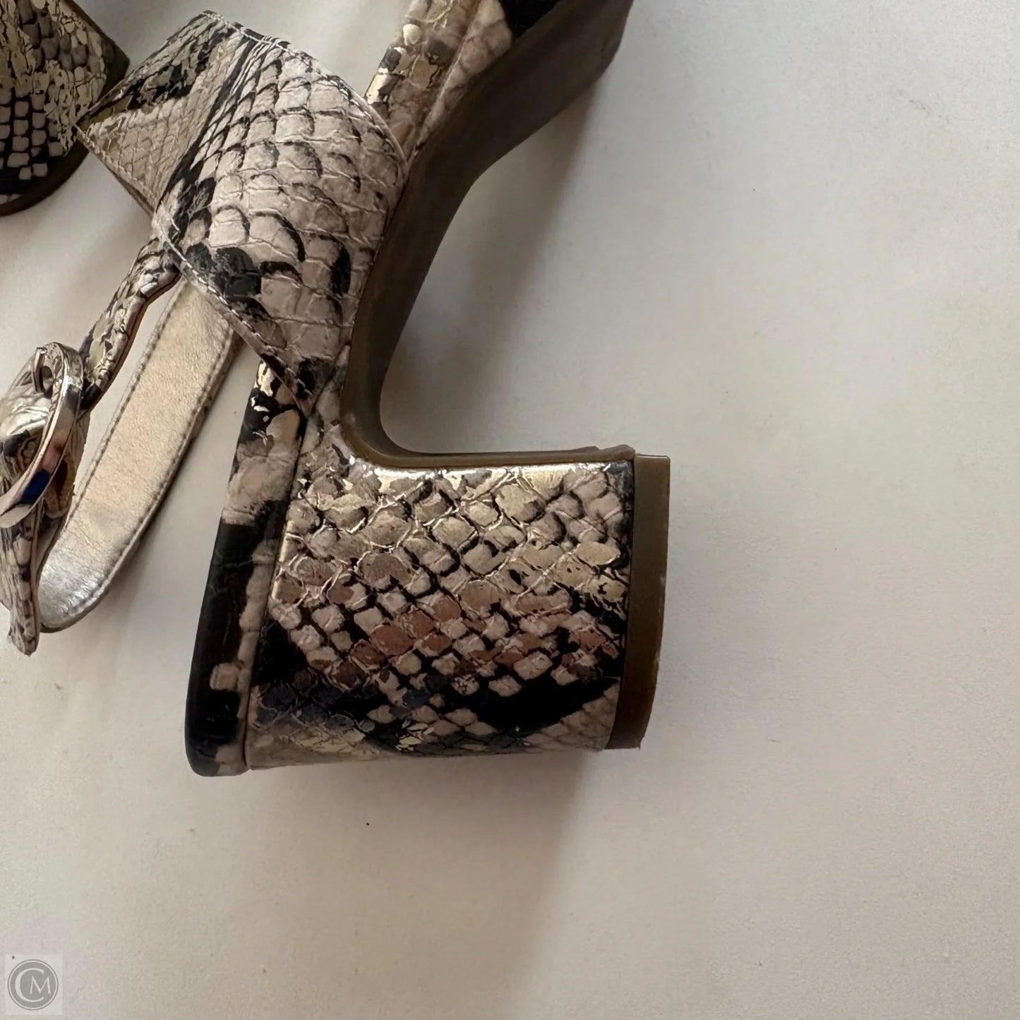 Sandals Heels Block By Anne Klein In Animal Print, Size: 6.5