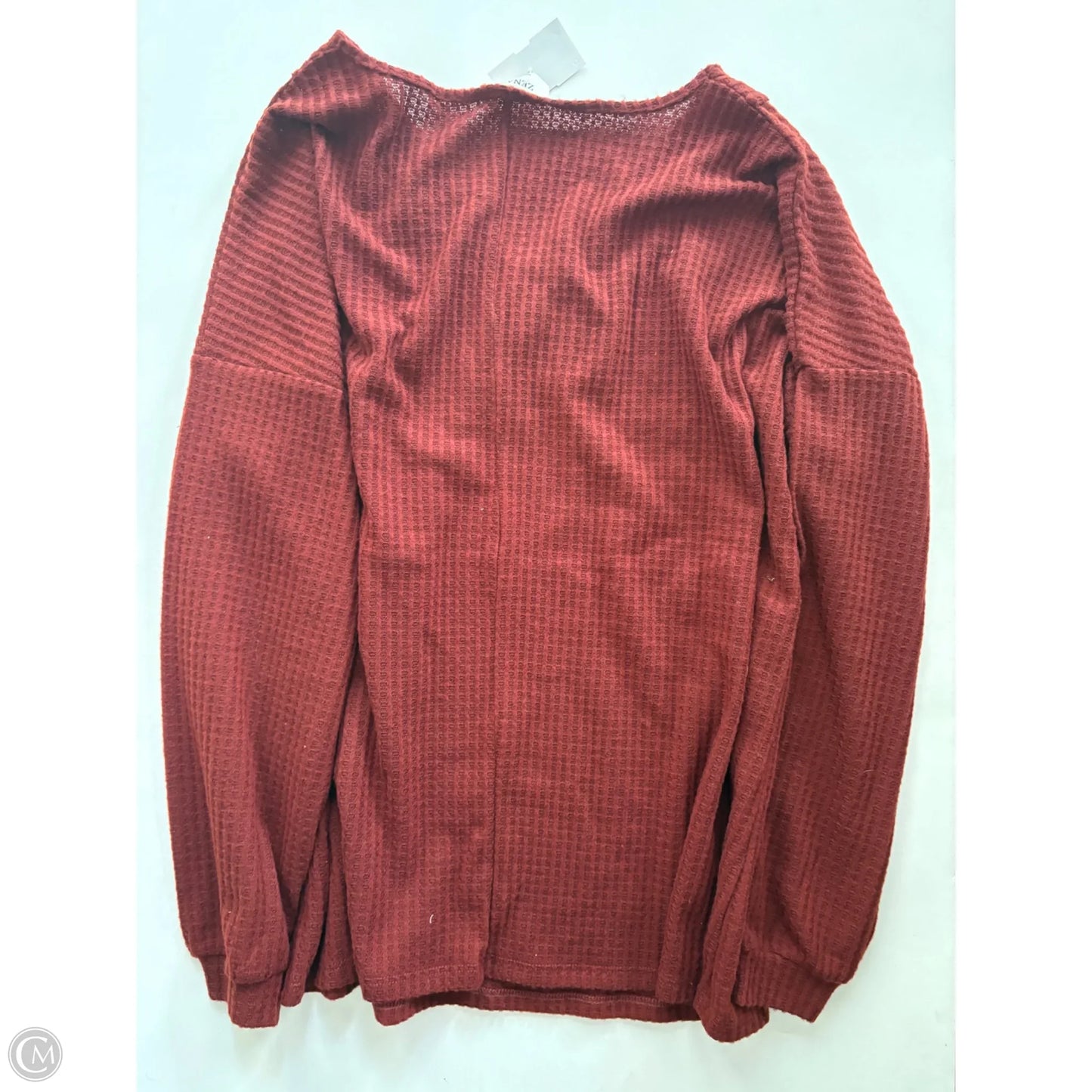 Top Long Sleeve By Zenana In Brown, Size: L