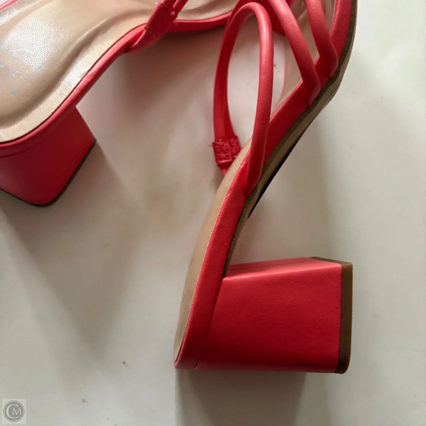 Sandals Heels Block By A New Day In Orange, Size: 10