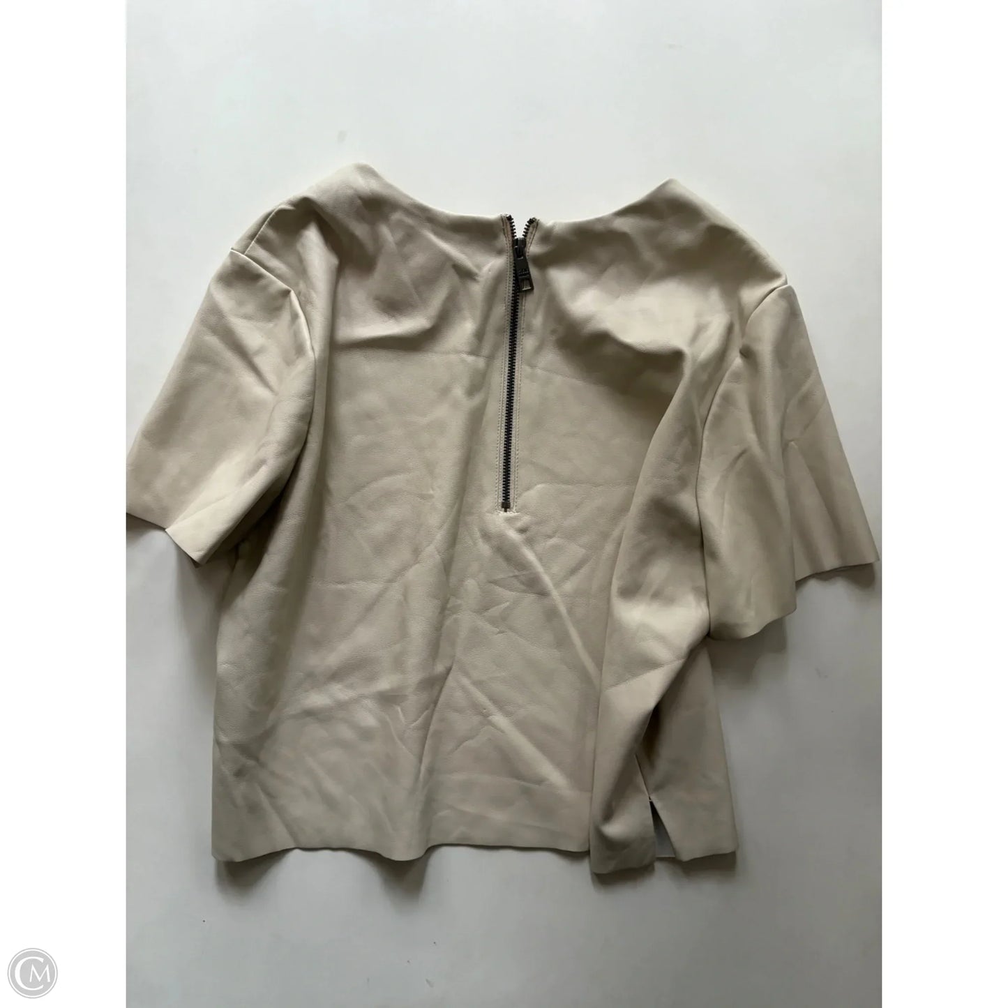 Top Short Sleeve By Steve Madden In Cream, Size: L