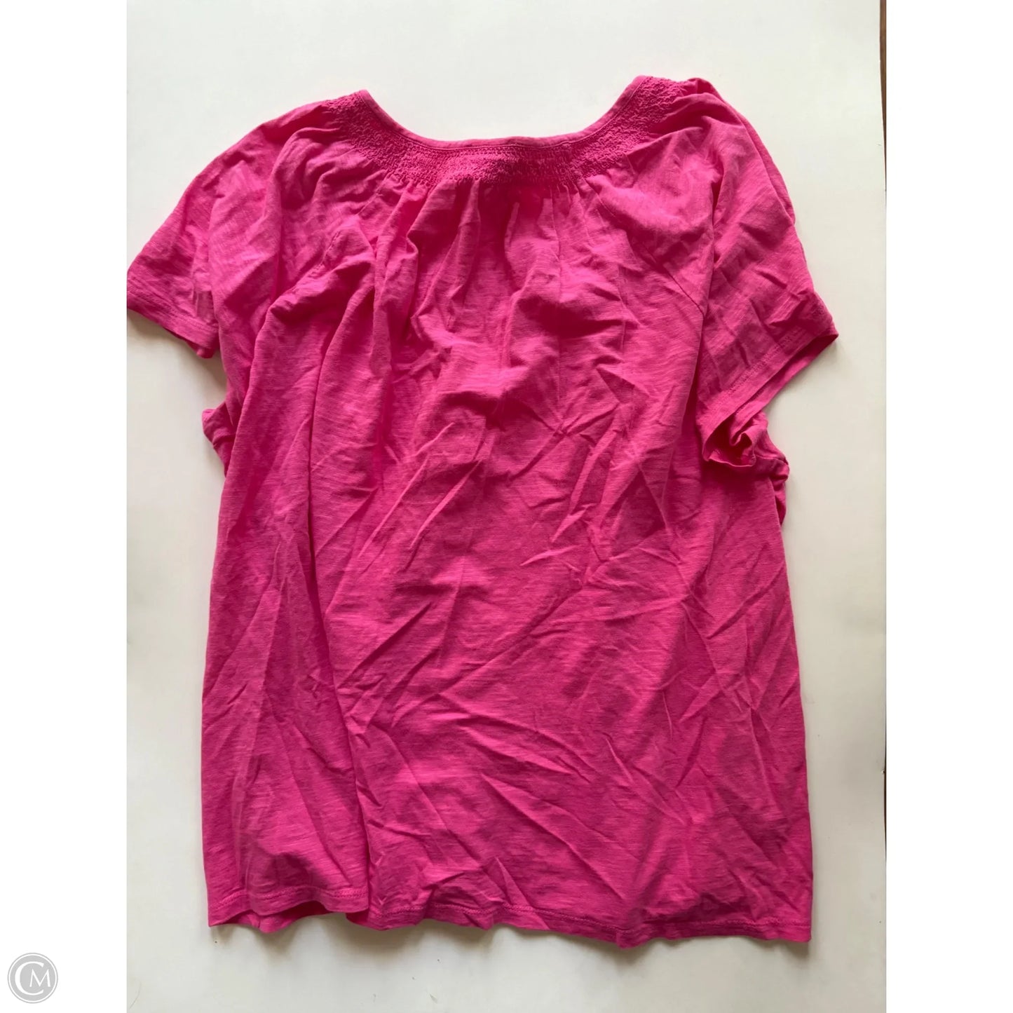 Top Short Sleeve By Kim Rogers In Pink, Size: 2x