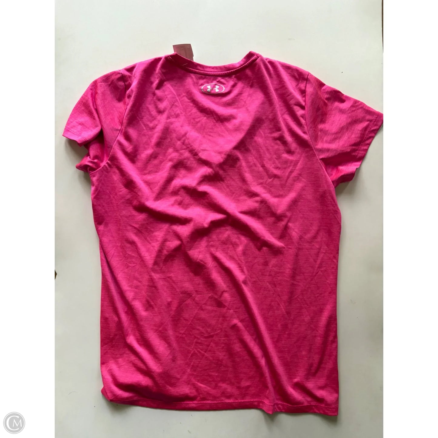 Athletic Top Short Sleeve By Under Armour In Pink, Size: L