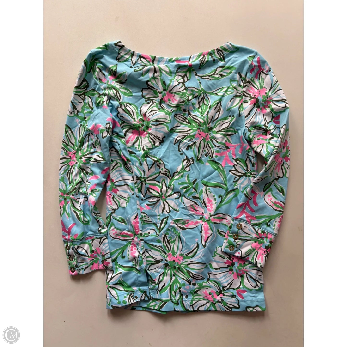 Top Long Sleeve Designer By Lilly Pulitzer In Floral Print, Size: Xxs