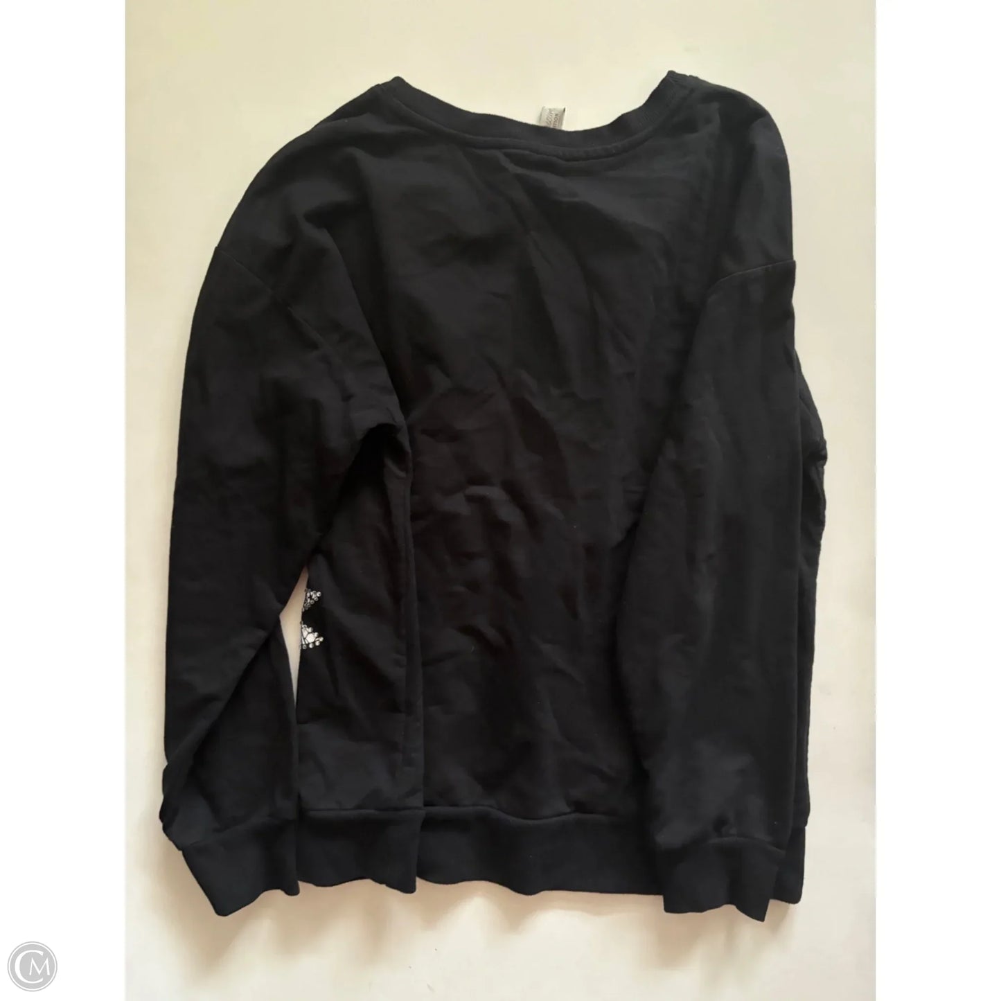 Sweatshirt Crewneck By Cato In Black, Size: M