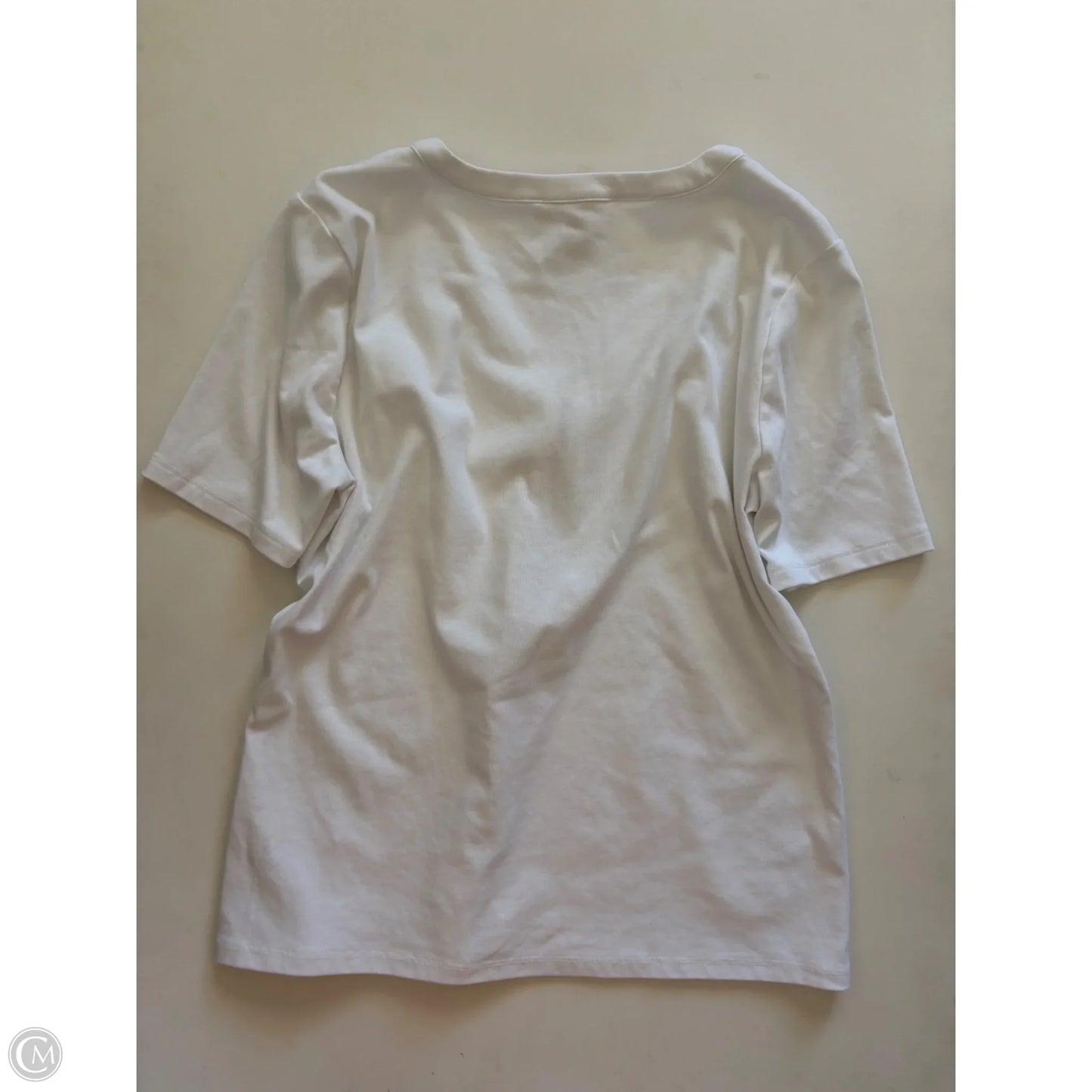 Top Short Sleeve By Michael Kors In White, Size: L