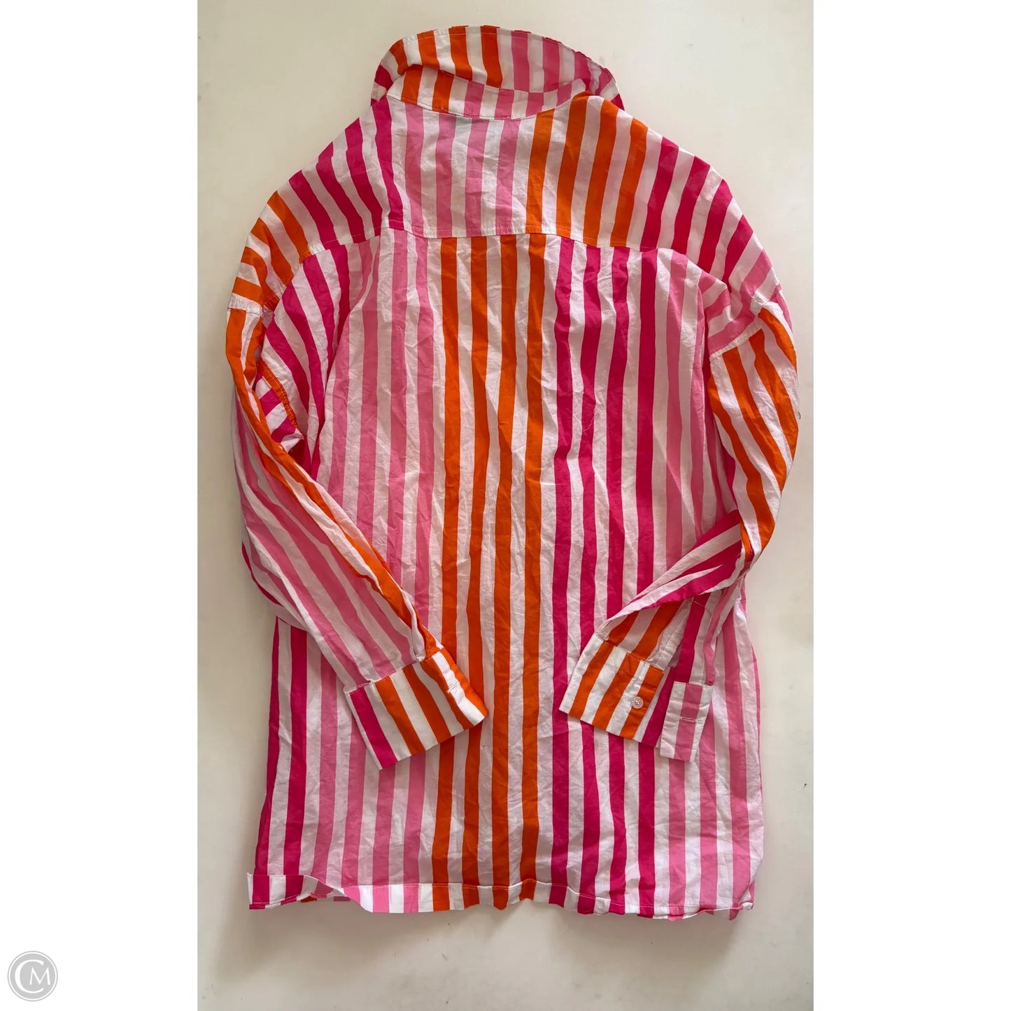 Top Long Sleeve By Beach Riot In Striped Pattern, Size: L