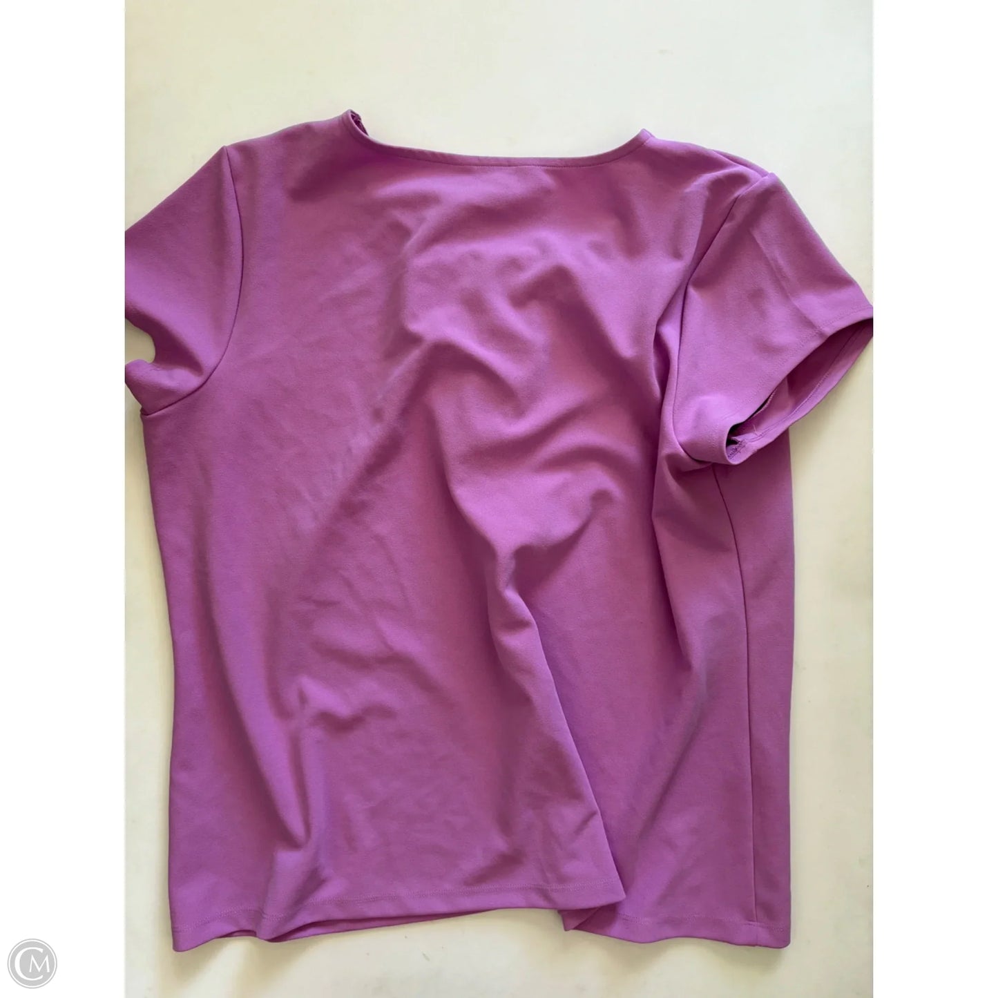 Top Short Sleeve By Liz Claiborne In Purple, Size: 2x