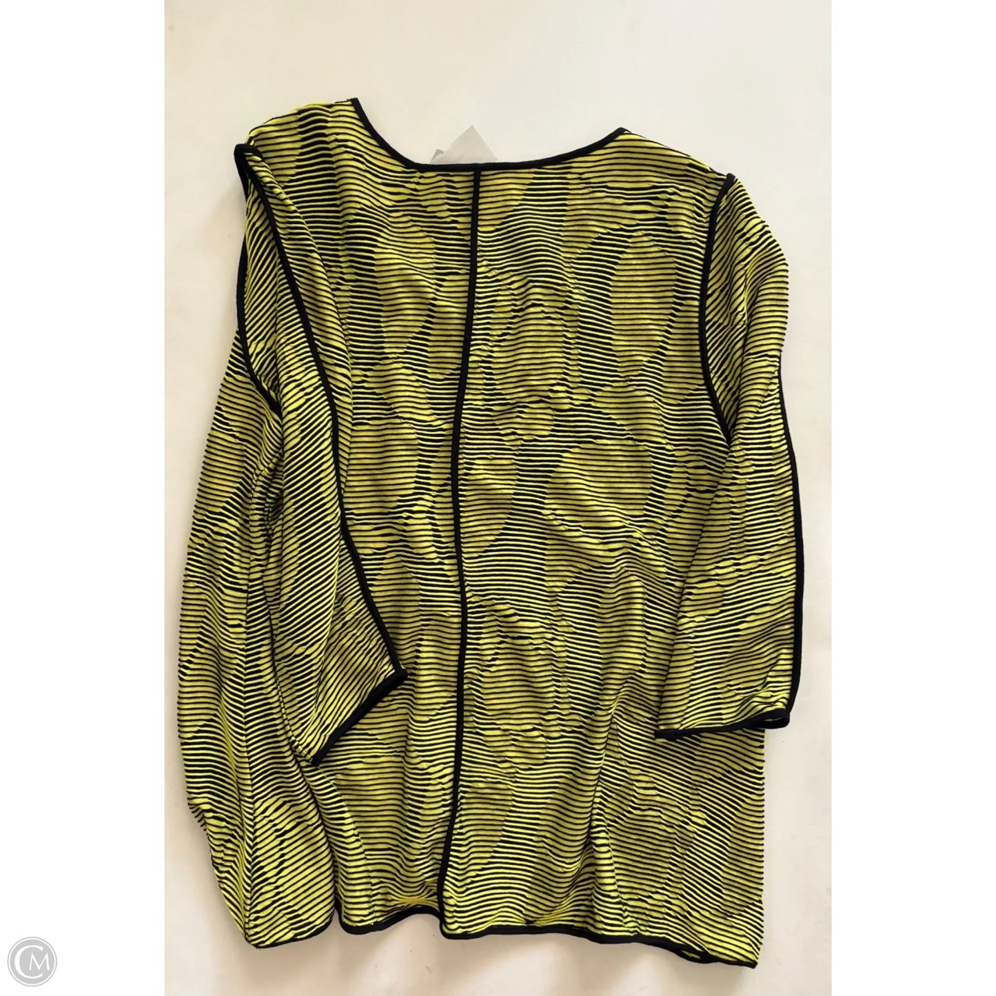 Top Long Sleeve By Multiples In Yellow, Size: Xl