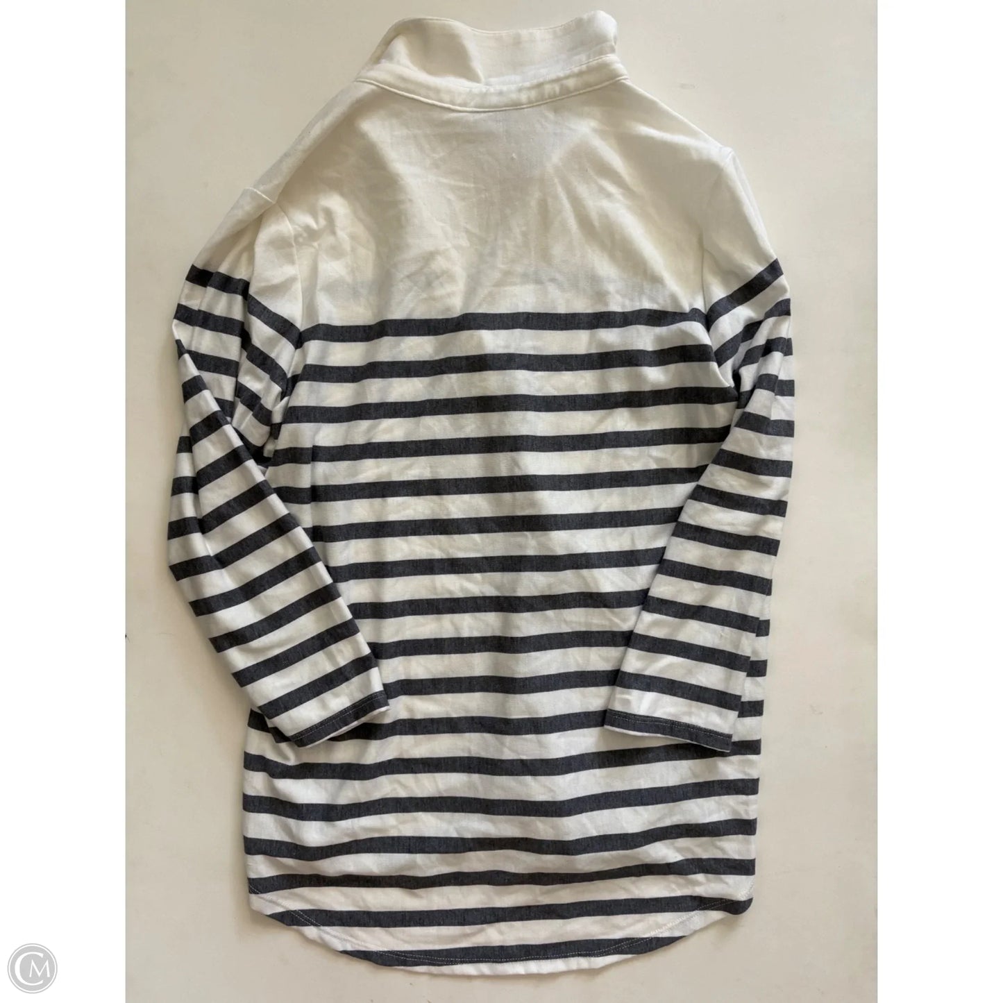 Top Long Sleeve By Bobeau In Striped Pattern, Size: L