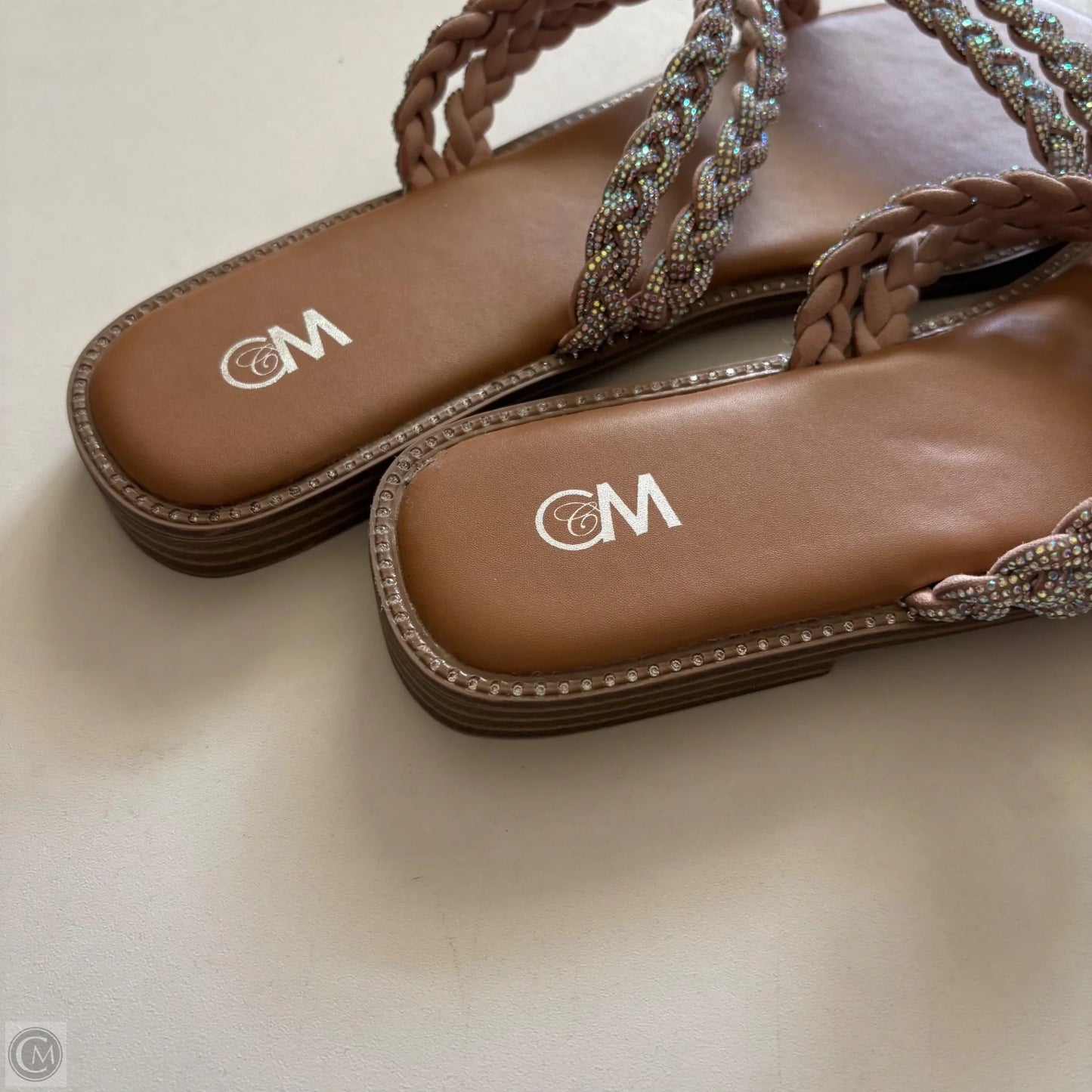 Sandals Flats By Clothes Mentor In Brown, Size: 10