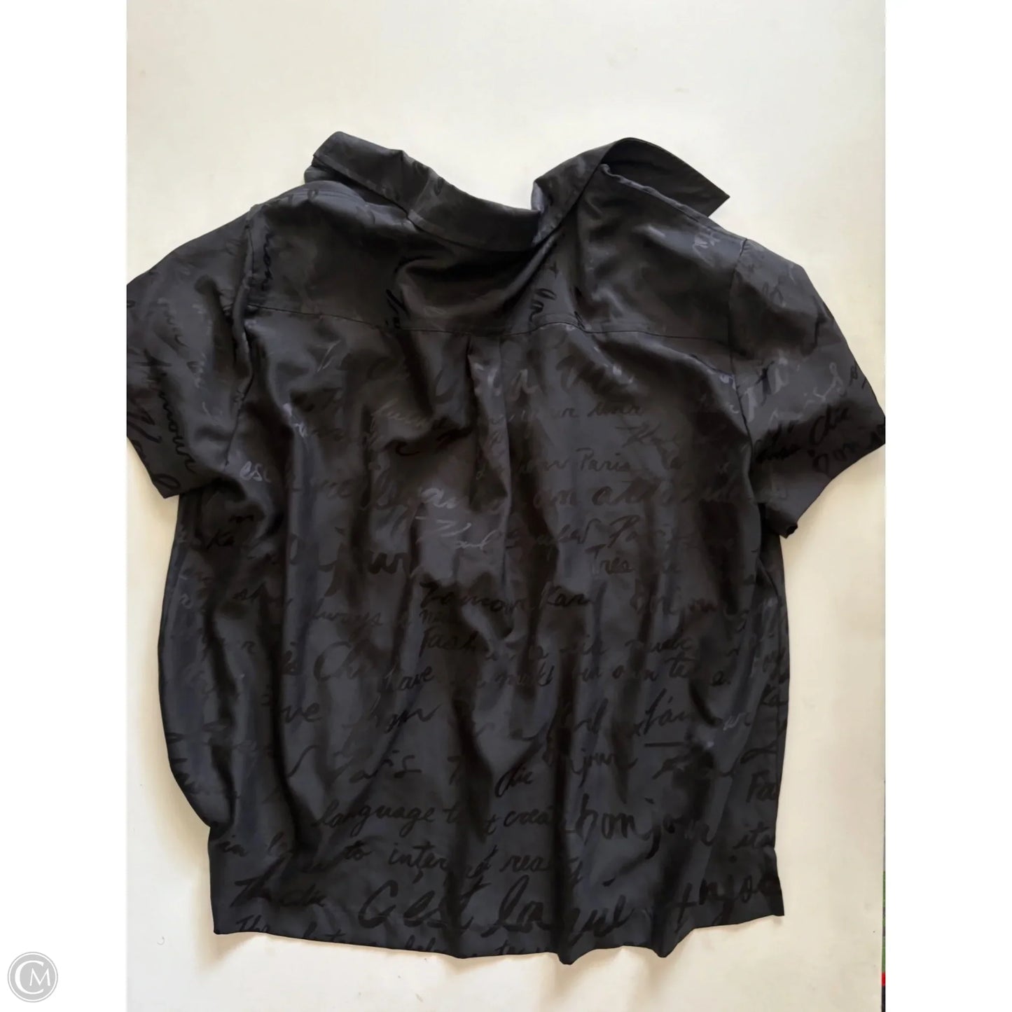 Blouse Designer By Karl Lagerfeld In Black, Size: M