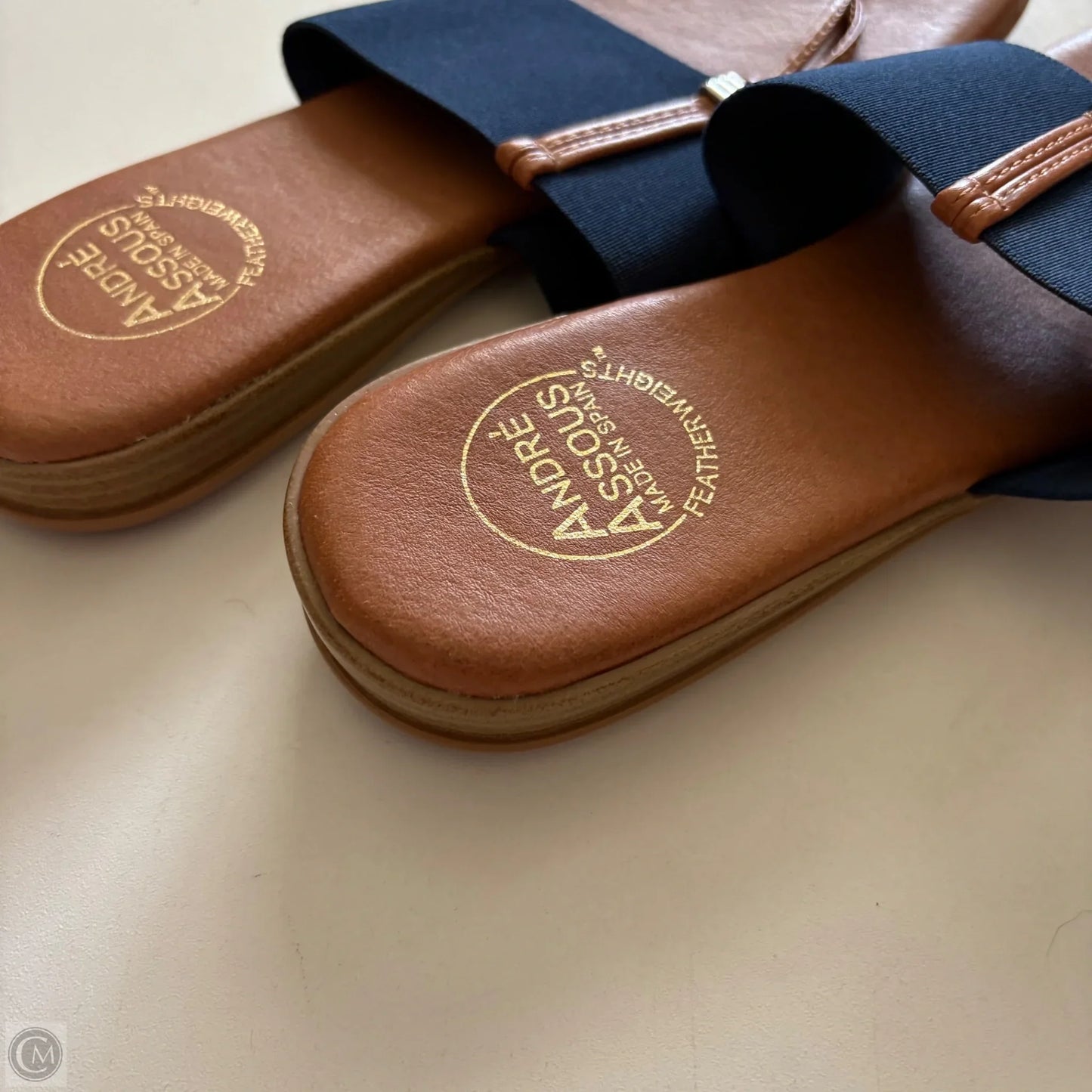 Sandals Flip Flops By Andrea In Navy, Size: 9