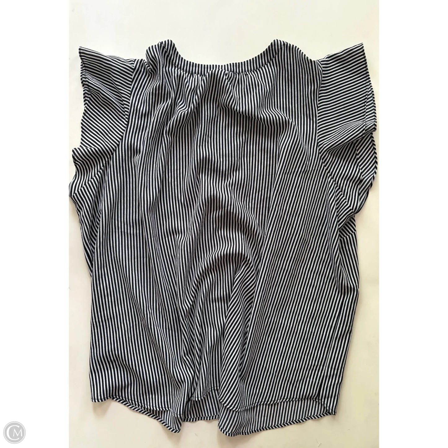 Blouse Short Sleeve By Adrianna Papell In Striped Pattern, Size: 3x