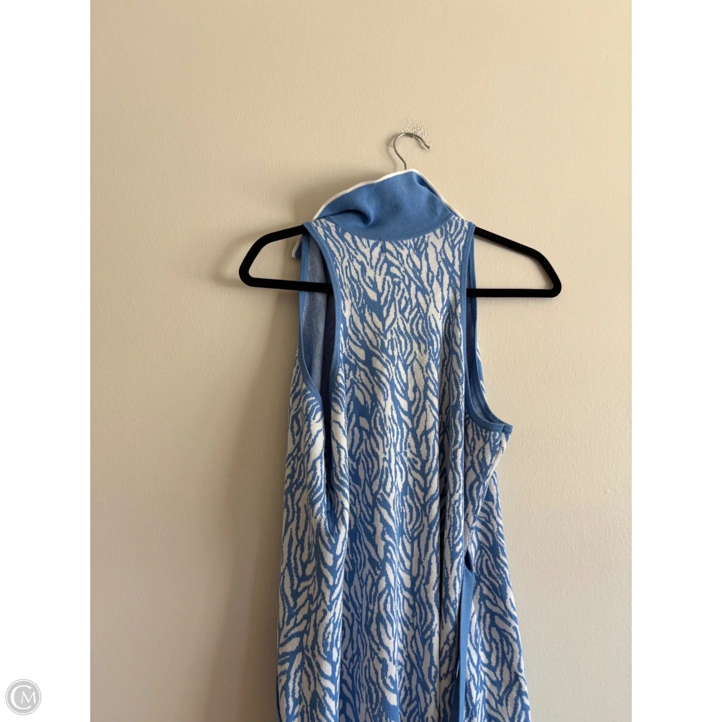 Dress Designer By Diane Von Furstenberg In Blue & White, Size: L