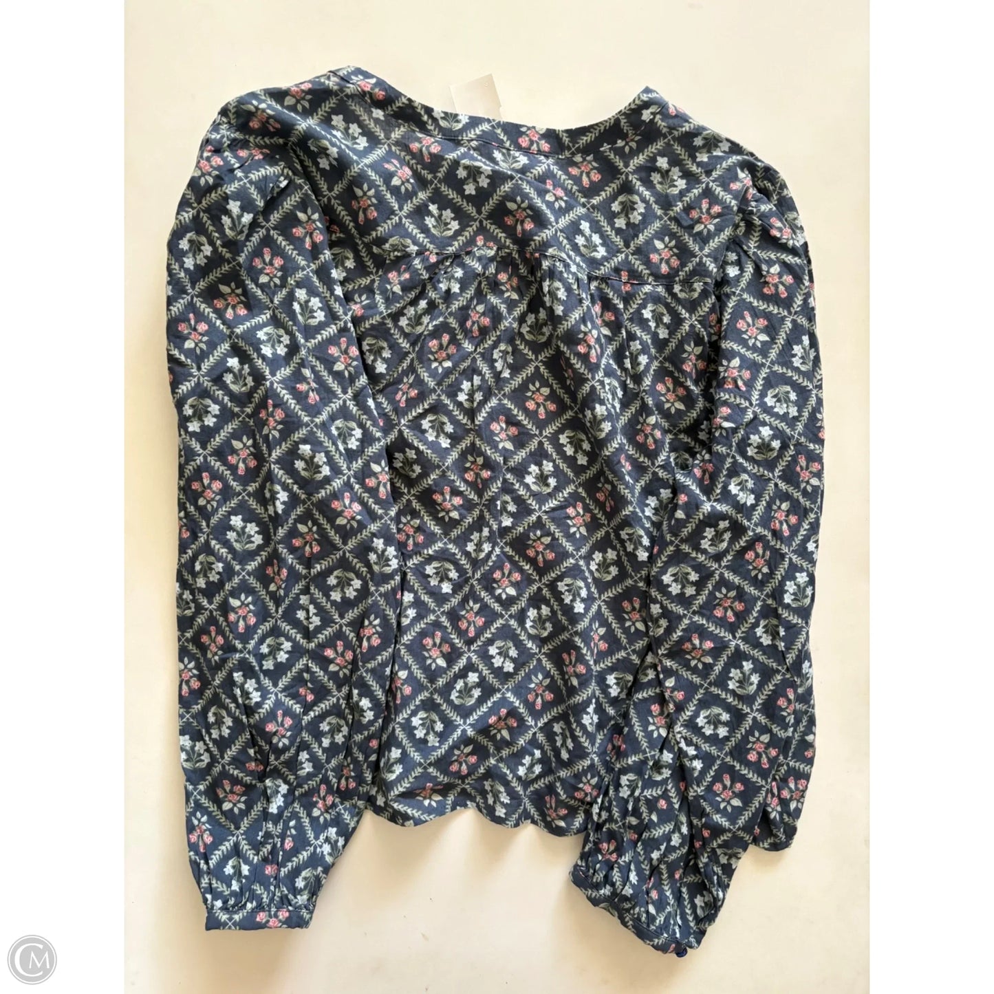 Top Long Sleeve By Lucky Brand In Floral Print, Size: Xl