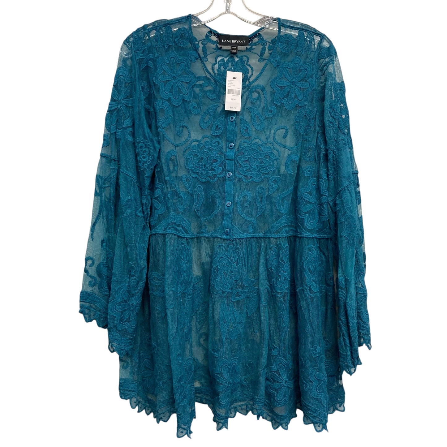 Top Ls By Lane Bryant In Teal, Size:Xl