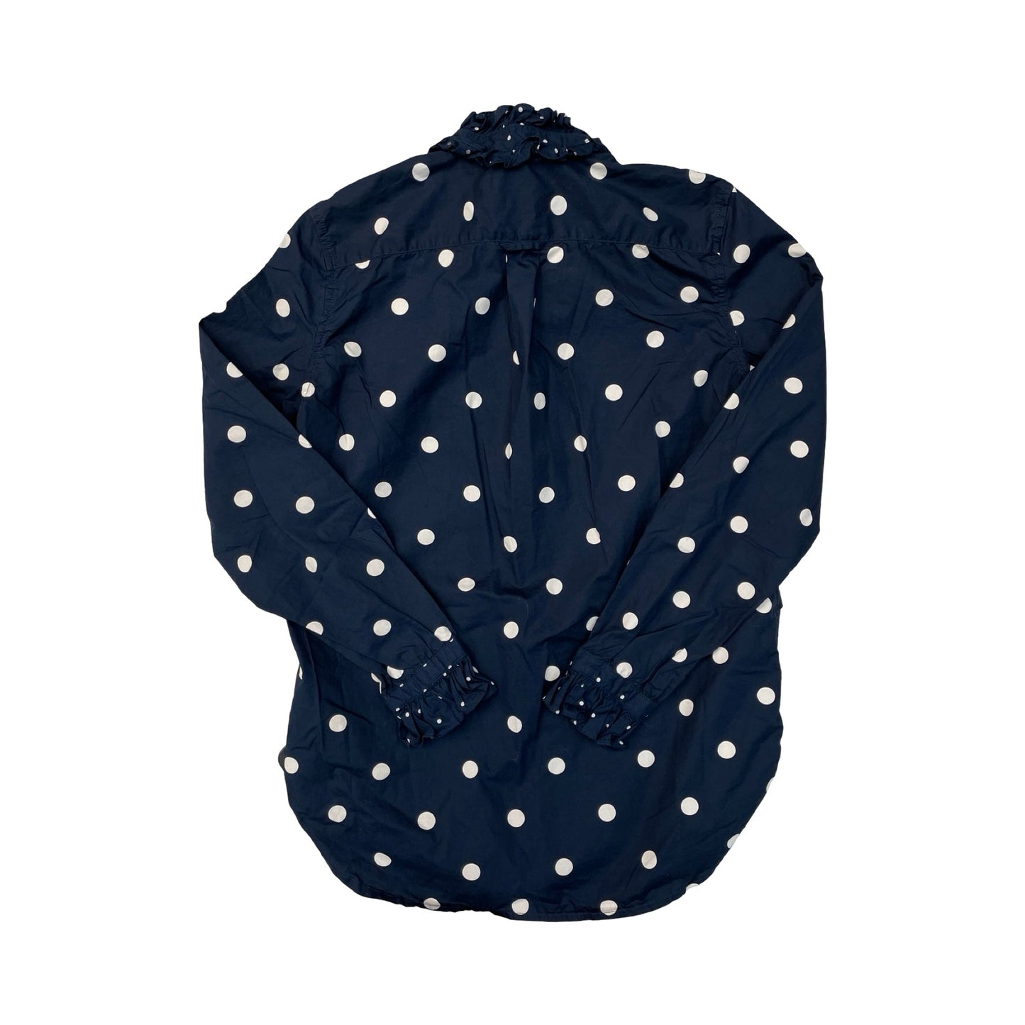 Blouse Ls By J. Crew In Blue & White, Size:0