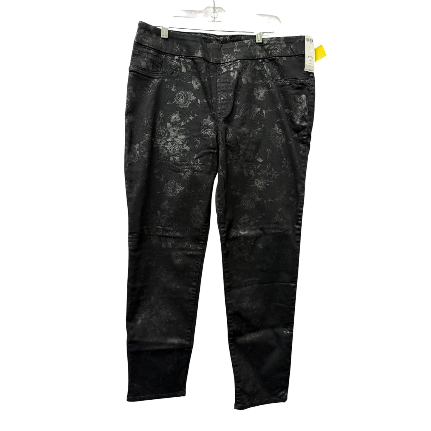 Jeans Jeggings By Chicos In Black Denim, Size:14