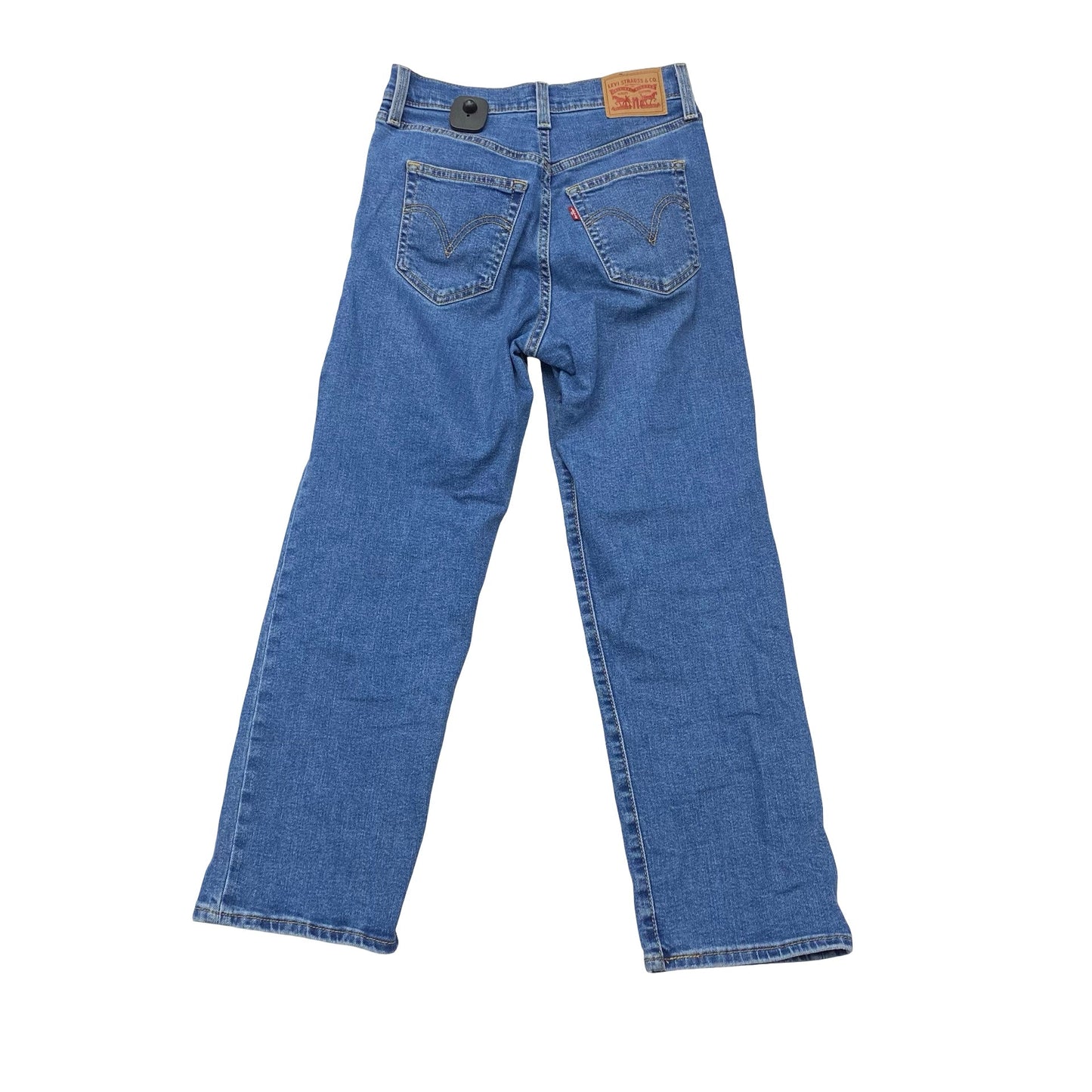 Jeans Straight By Levis In Blue Denim, Size:2