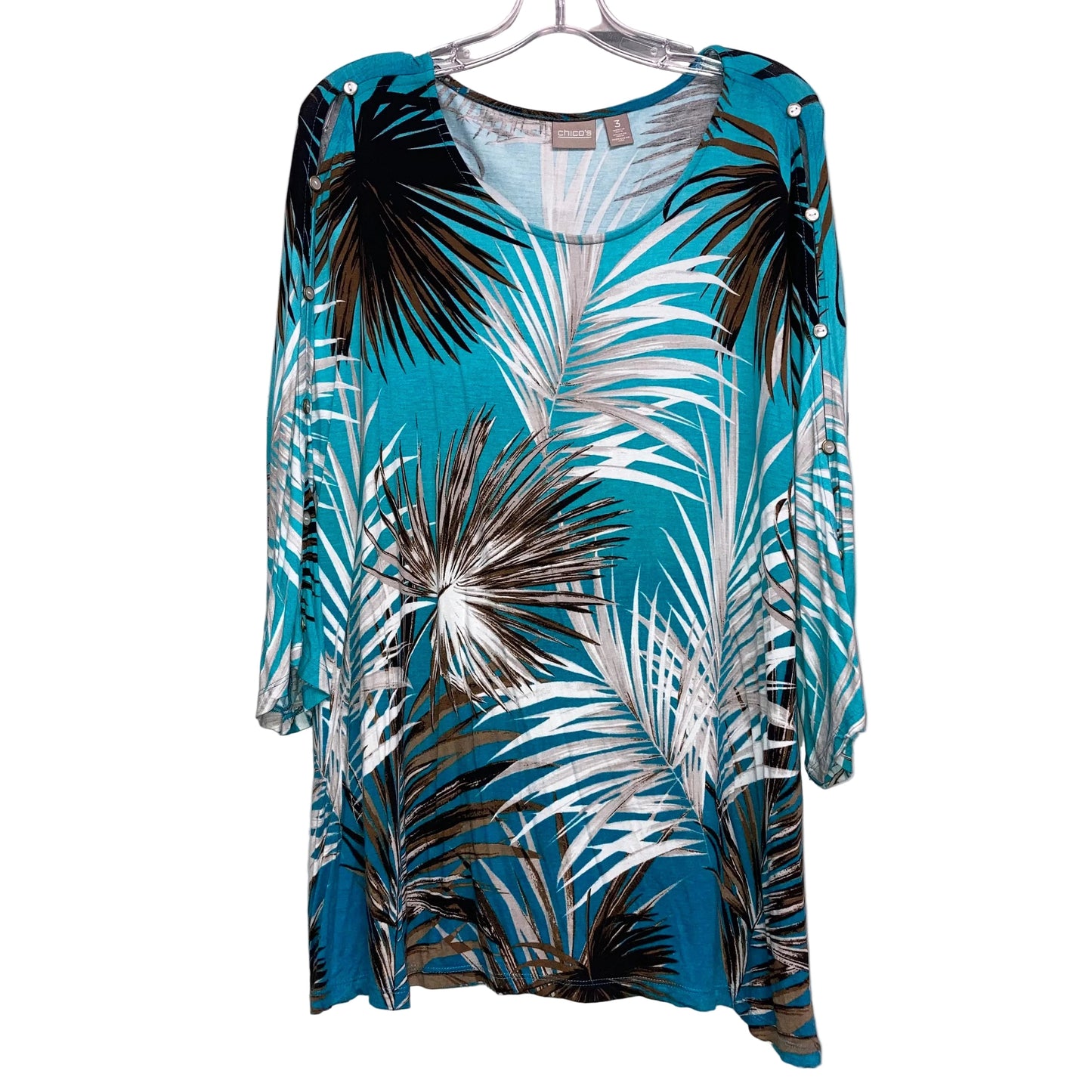 Top Ls By Chicos In Tropical Print, Size:Xl