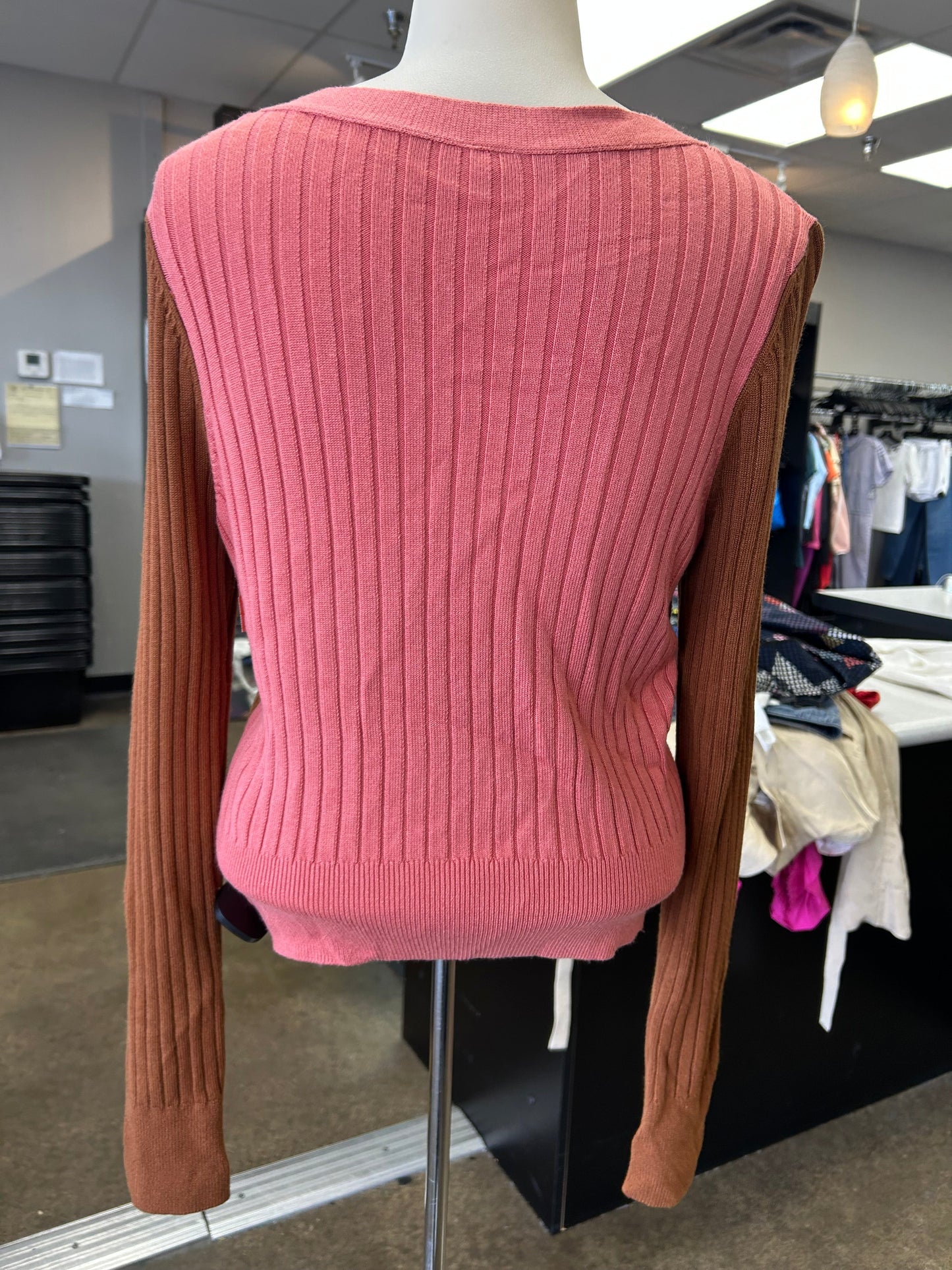 Cardigan By Daily Practice By Anthropologie In Brown & Pink, Size:Xs
