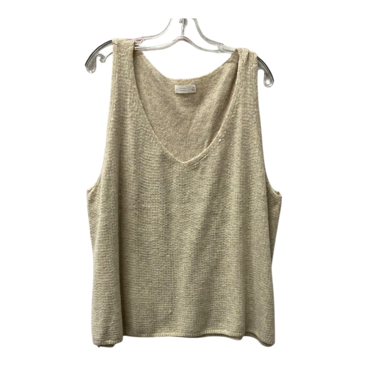 Top Sleeveless By Lc Lauren Conrad In Pink, Size:2X