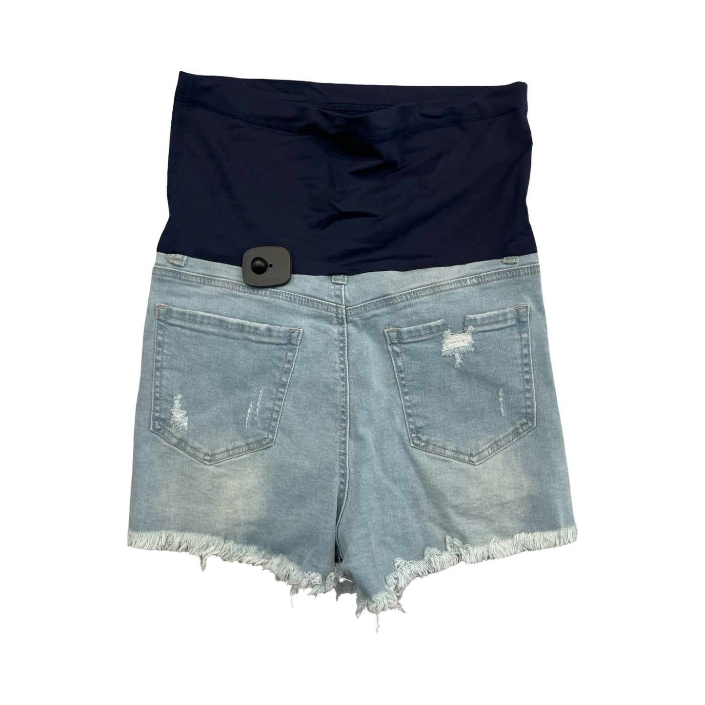 Mat Shorts By Pink Blush In Blue Denim, Size:M