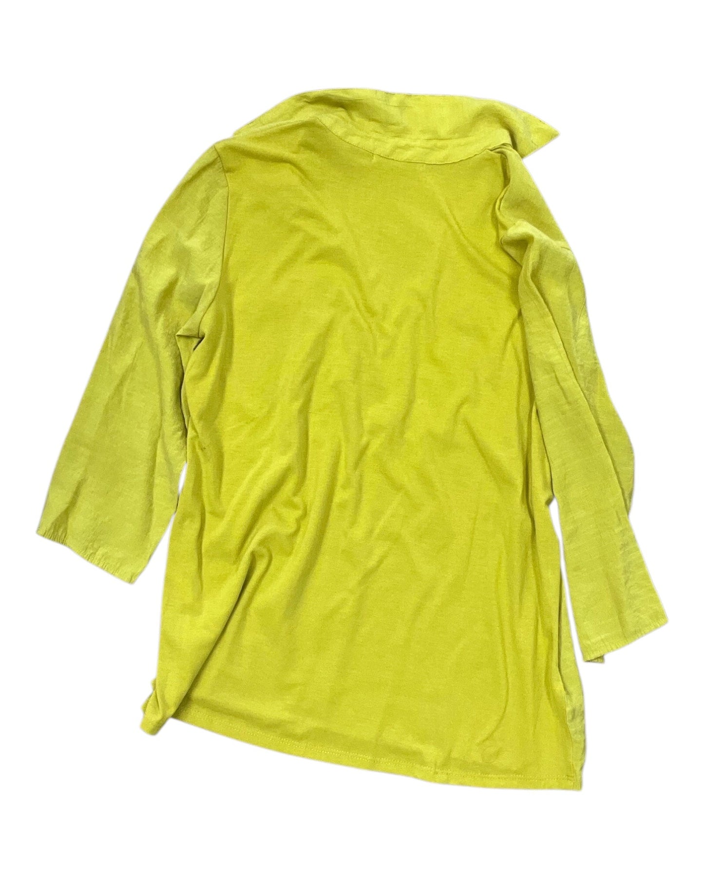 Top 3/4 Sleeve By Notations In Yellow, Size:M