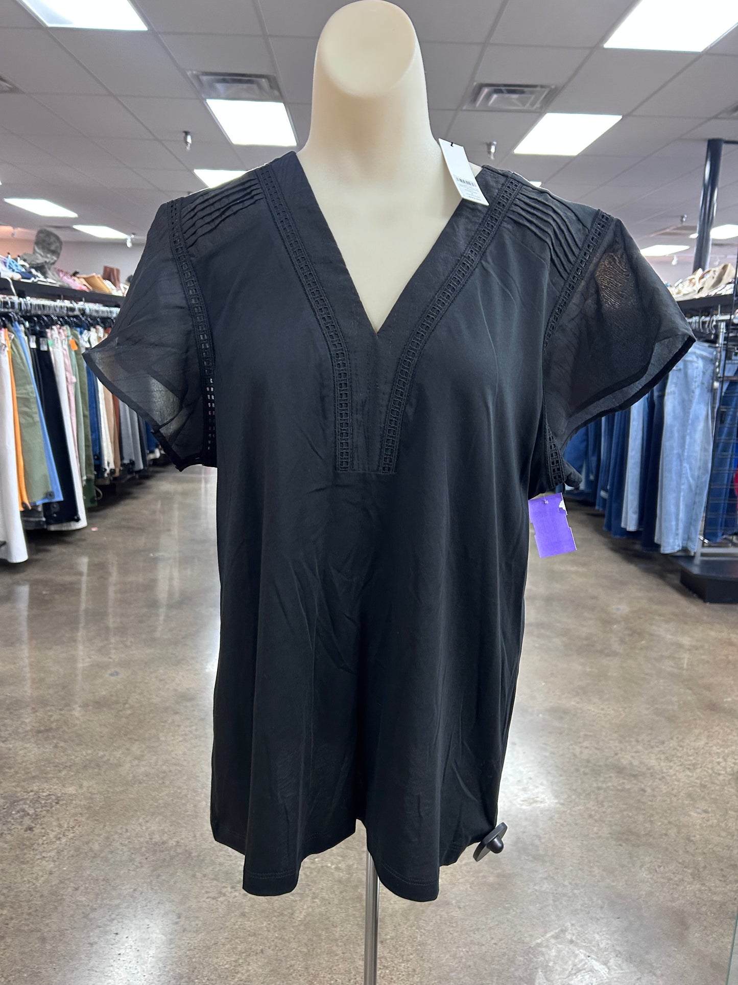 Top Ss By Chicos In Black, Size:L