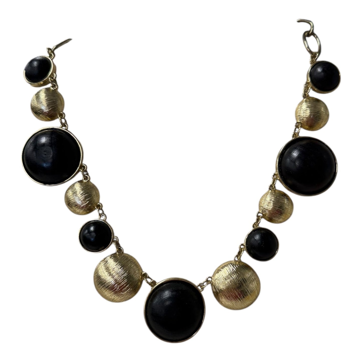 Necklace Statement By Liz Claiborne In Black & Gold