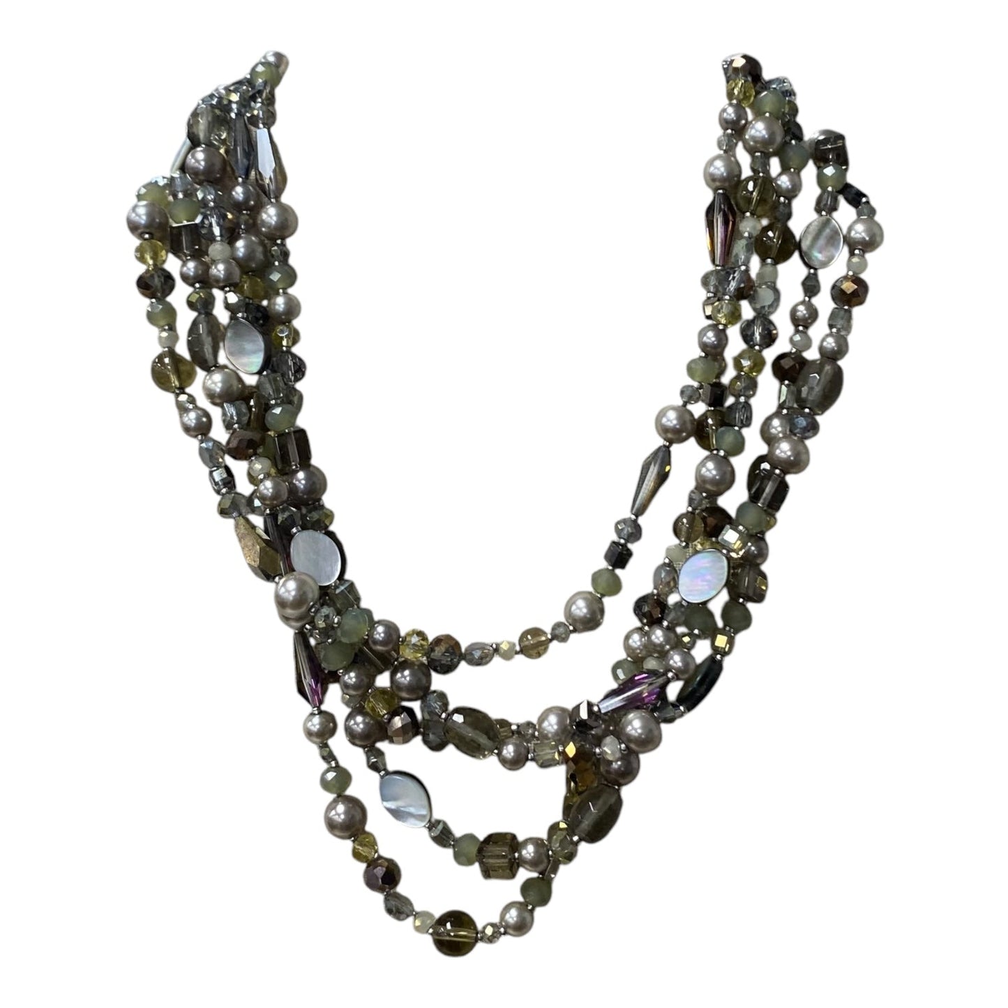 Necklace Statement By Loft In Grey