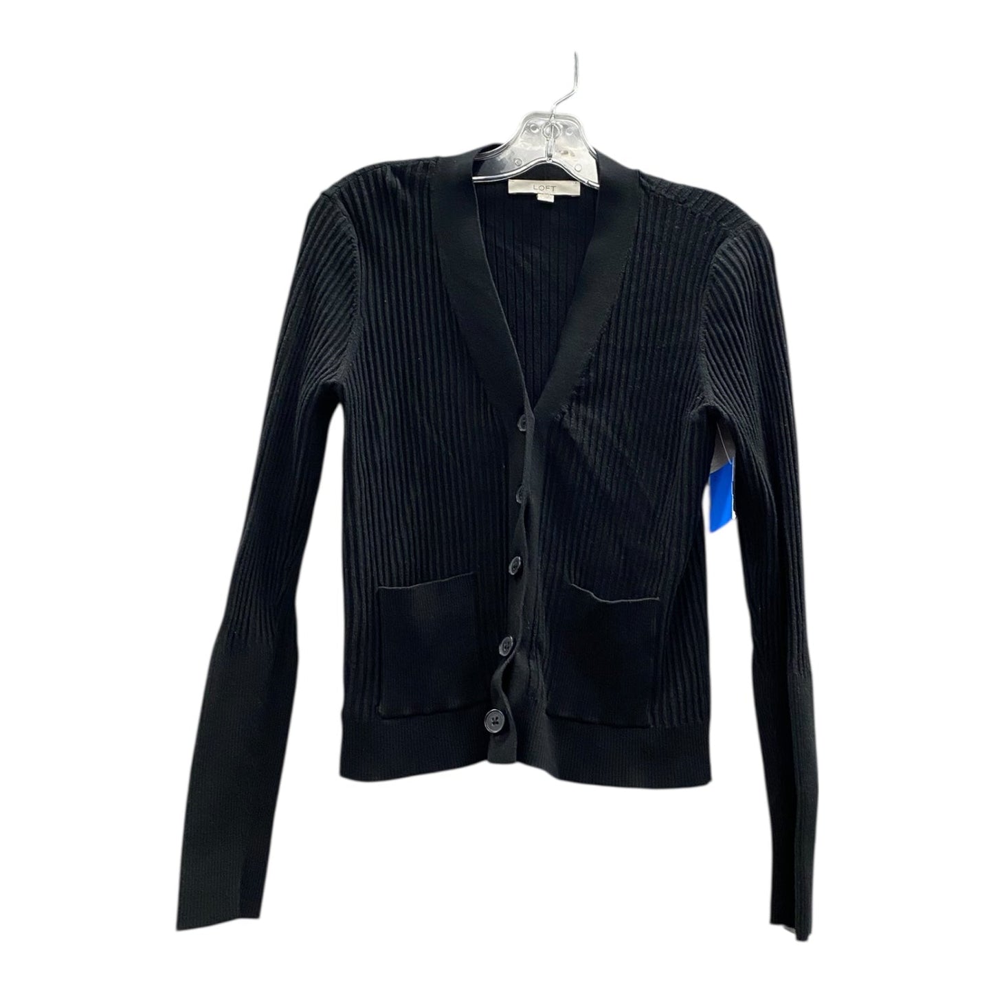 Sweater Cardigan By Loft In Black, Size:M