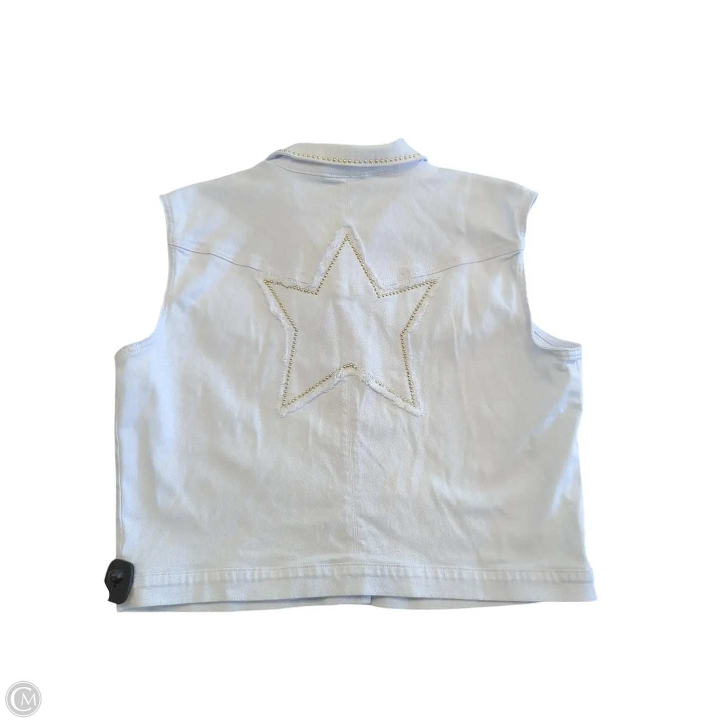 Vest Other By Ashley Stewart In White Denim, Size: 2x