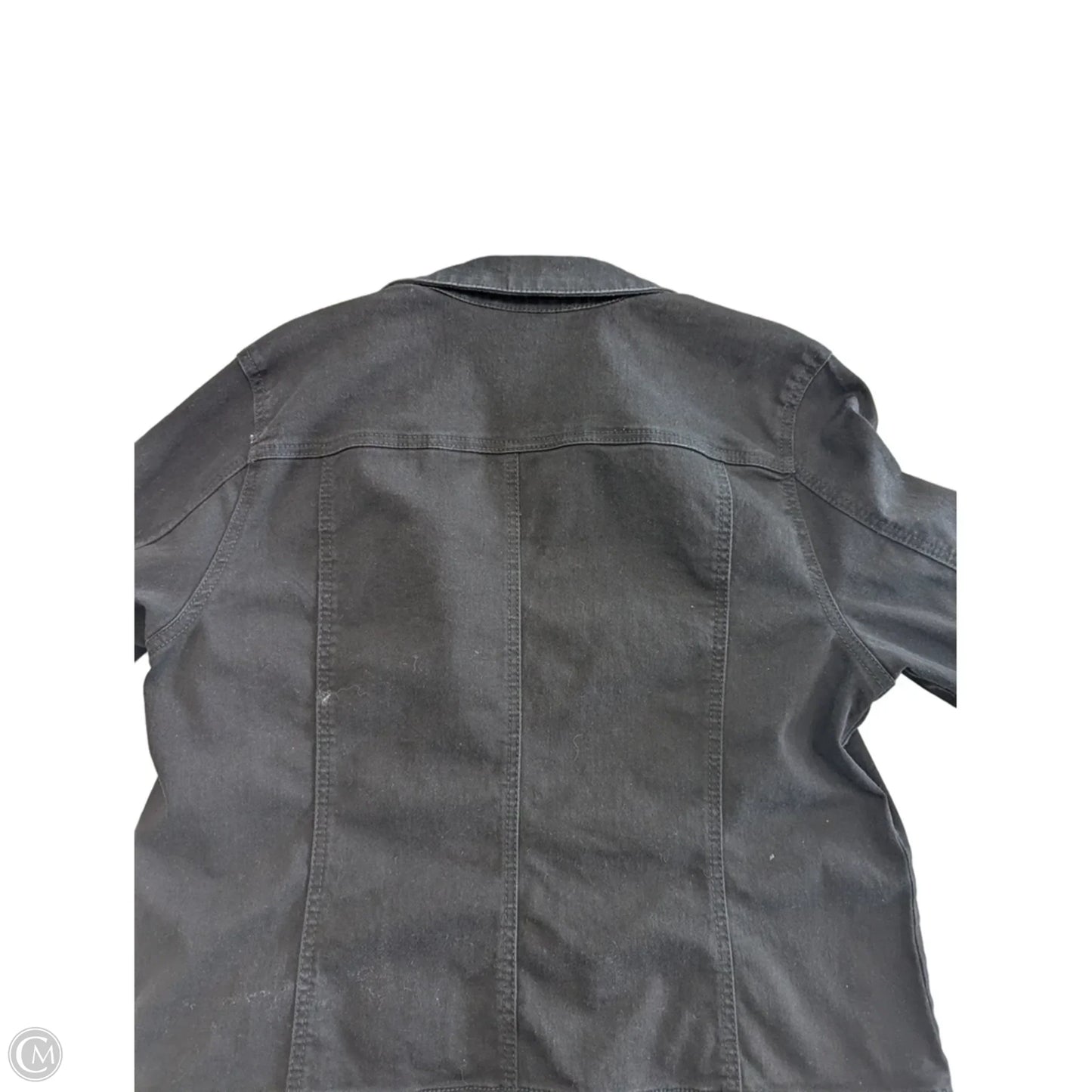 Jacket Denim By Charter Club In Black Denim, Size: Xl