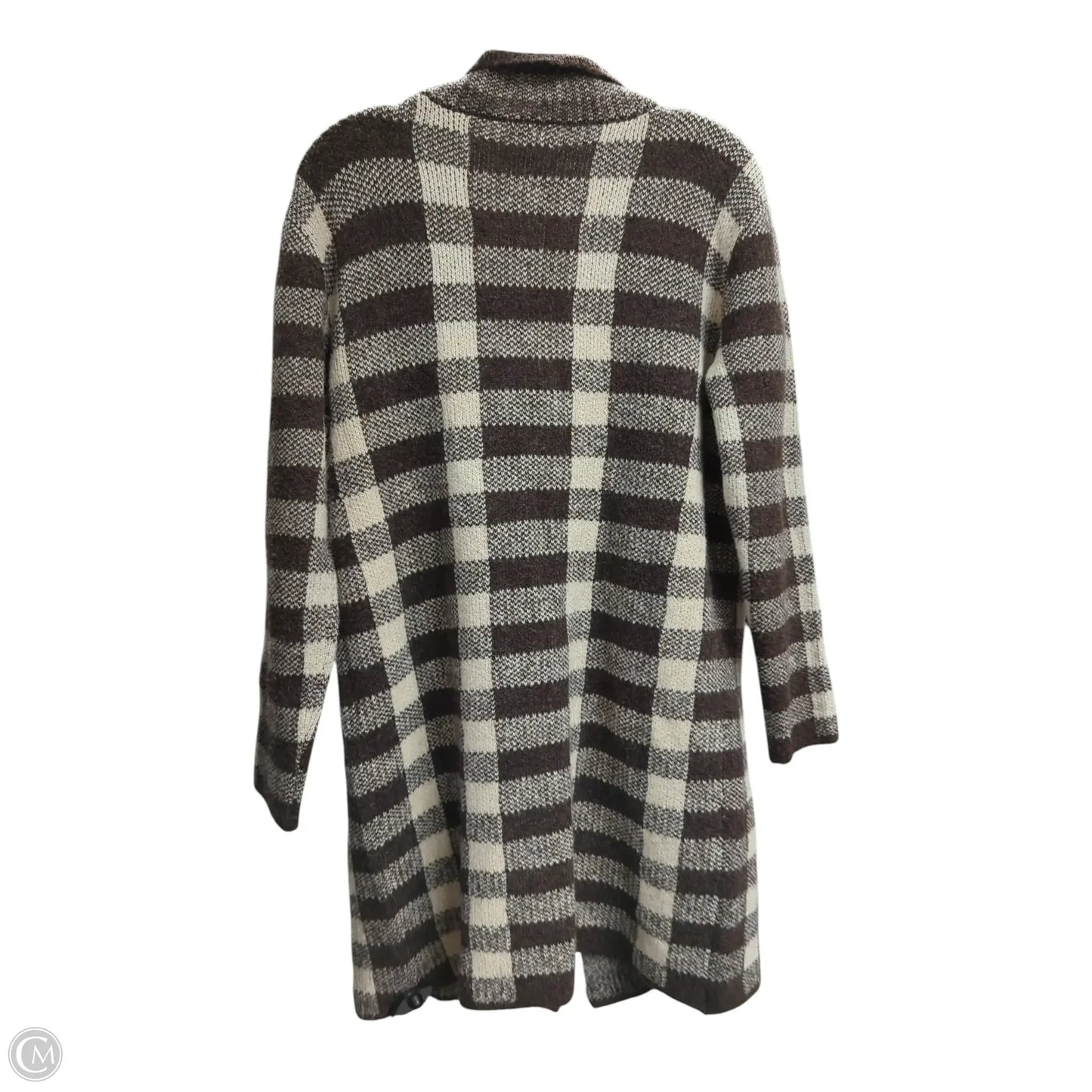 Cardigan By Pink Lily In Brown & Cream, Size: M