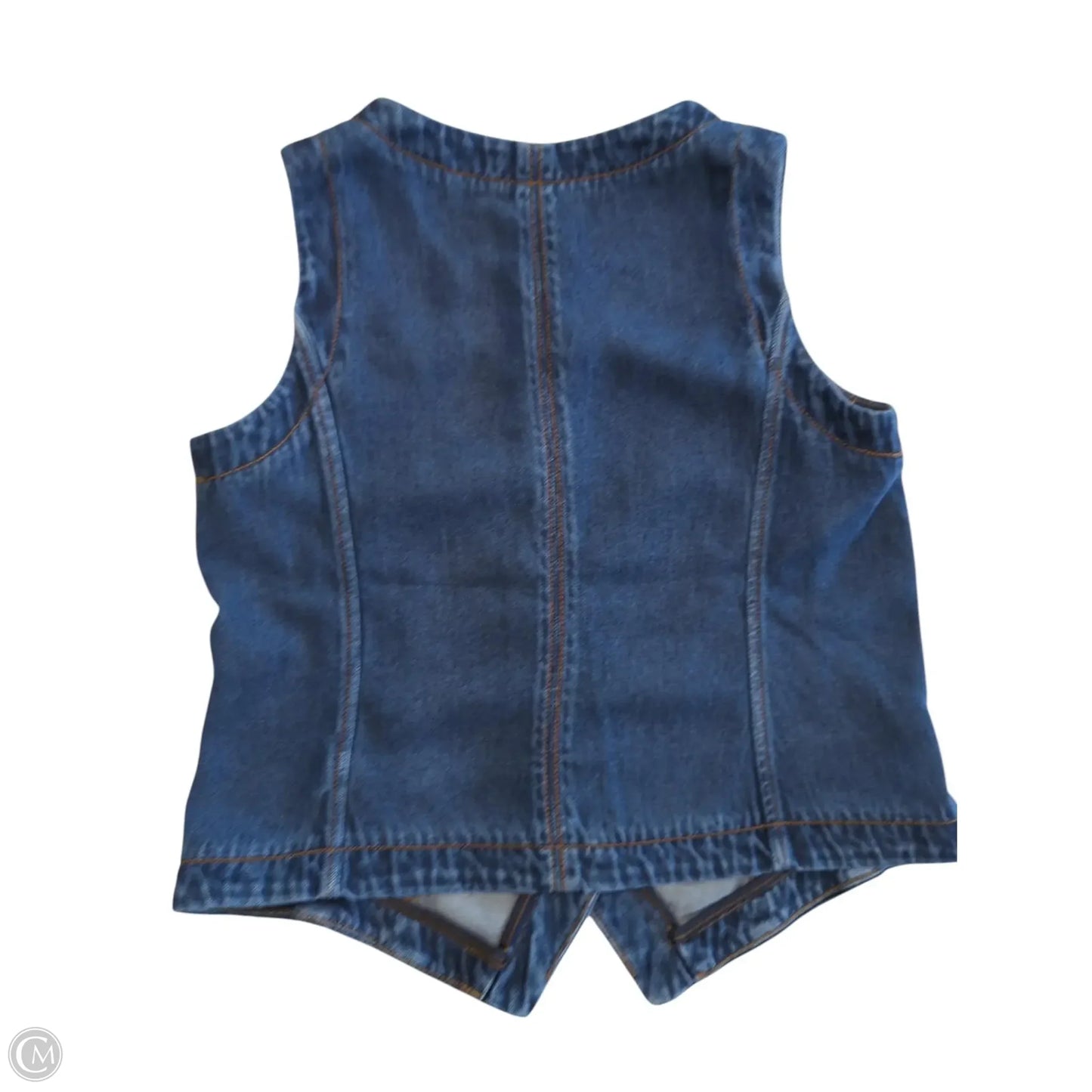 Vest Other By Talbots In Blue Denim, Size: Mp