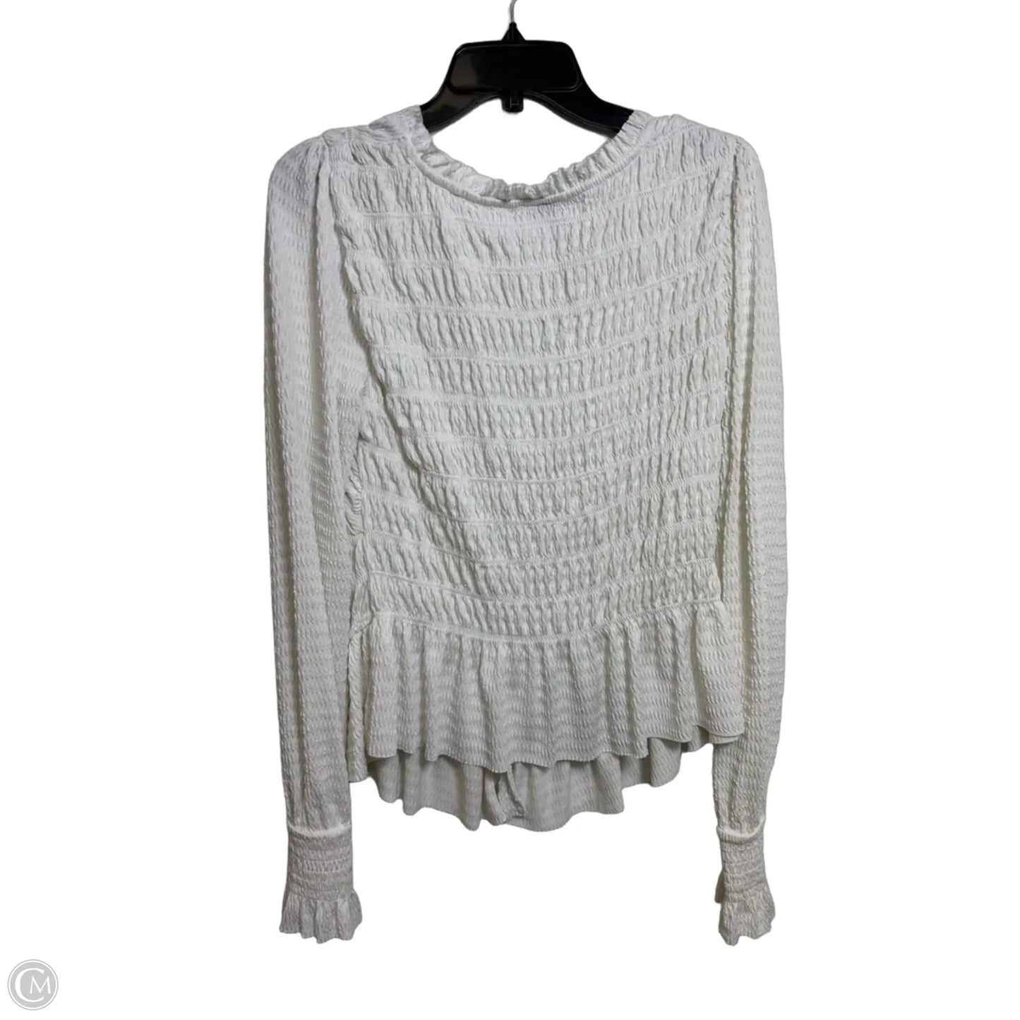 Top Long Sleeve By Anthropologie In White, Size: M