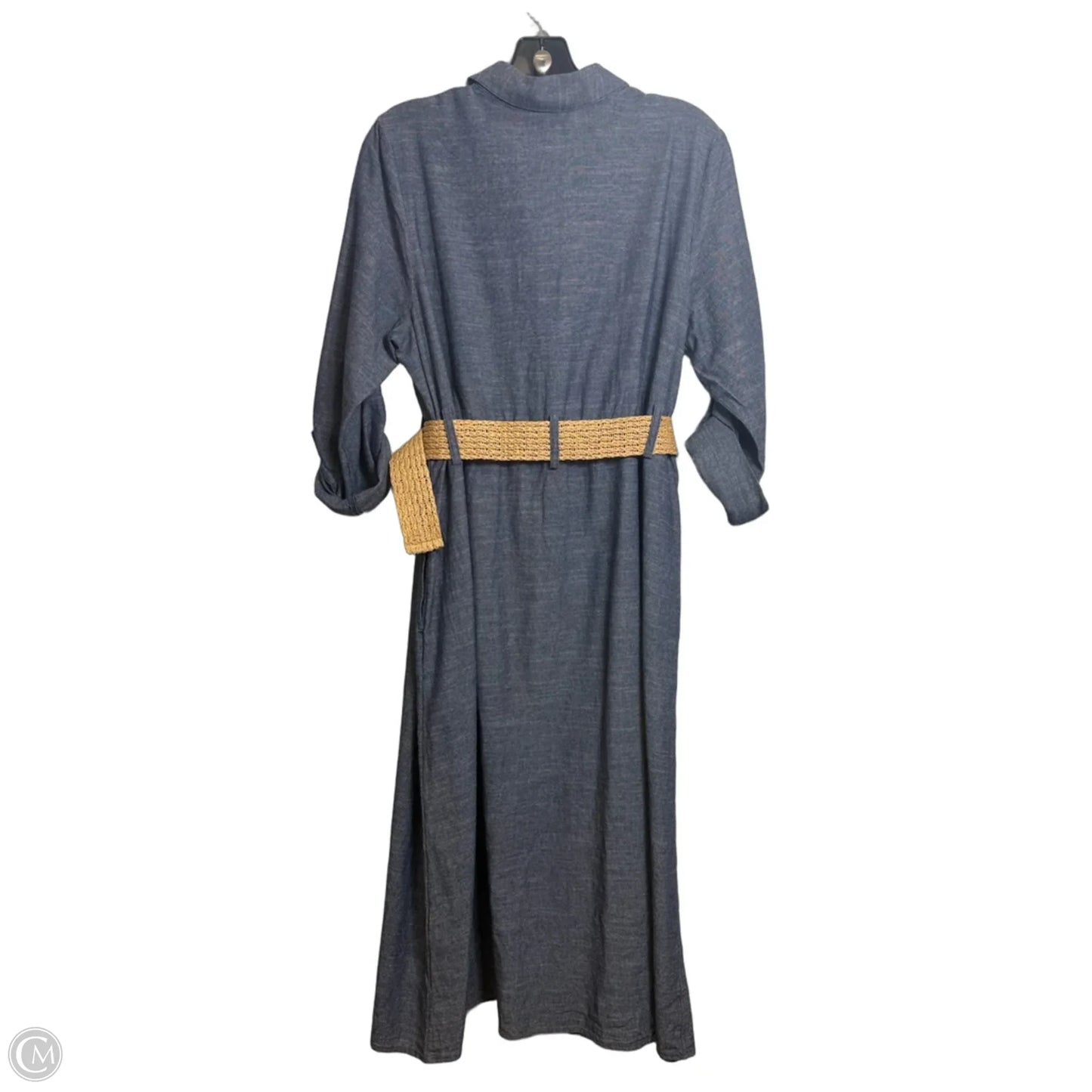 Dress Casual Midi By J. Jill In Blue Denim, Size: Lp