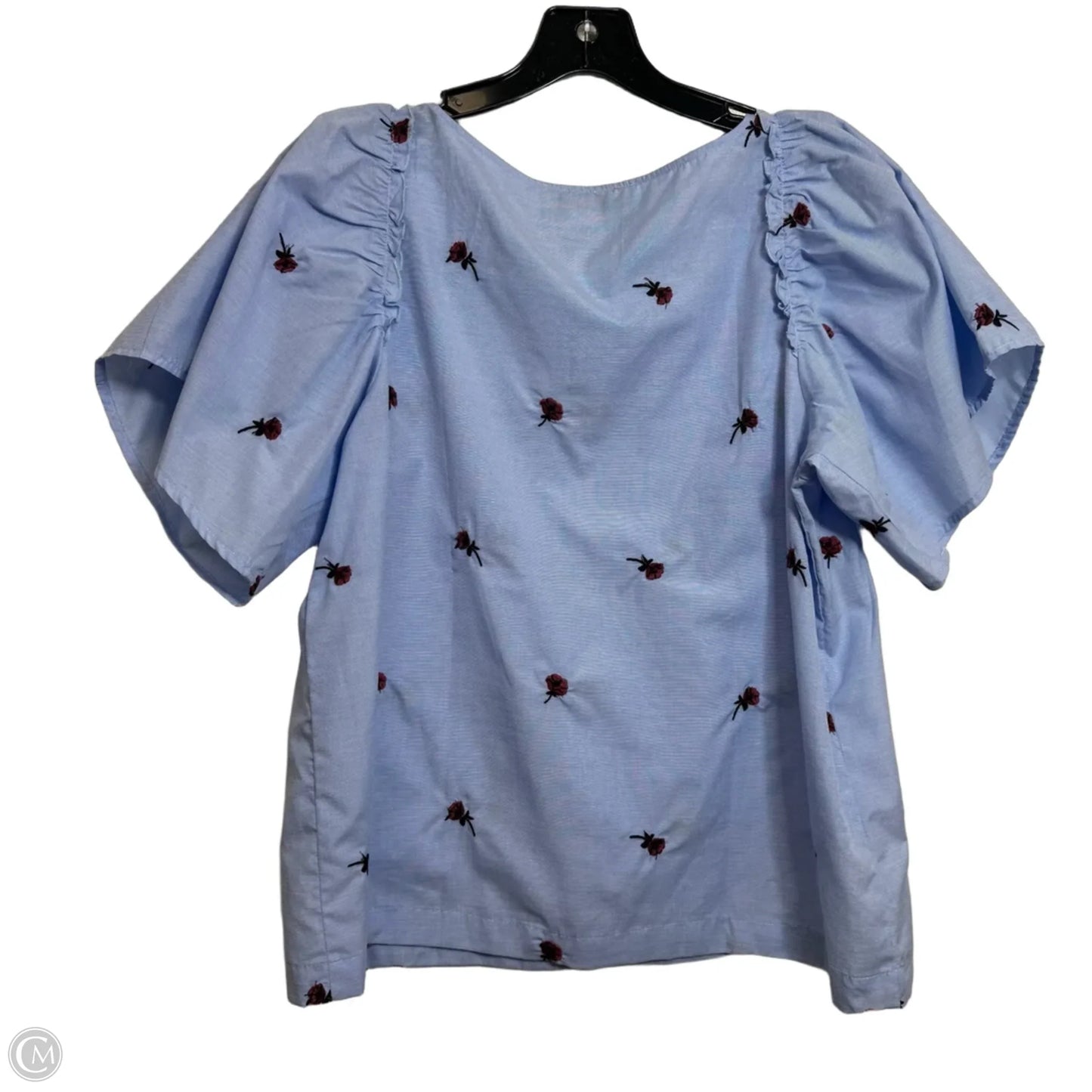 Top Short Sleeve By Loft In Blue, Size: S