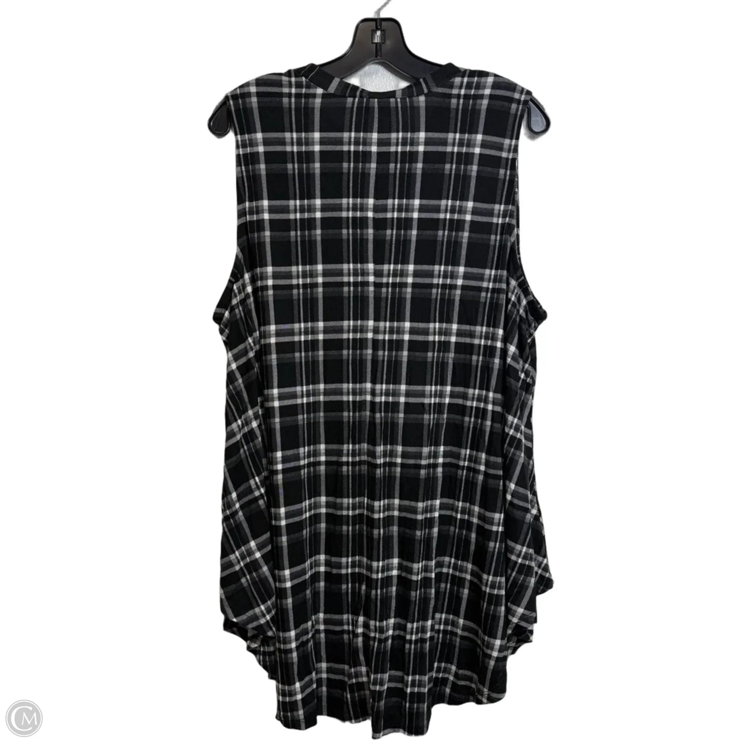Top Sleeveless By Lane Bryant In Plaid Pattern, Size: 18